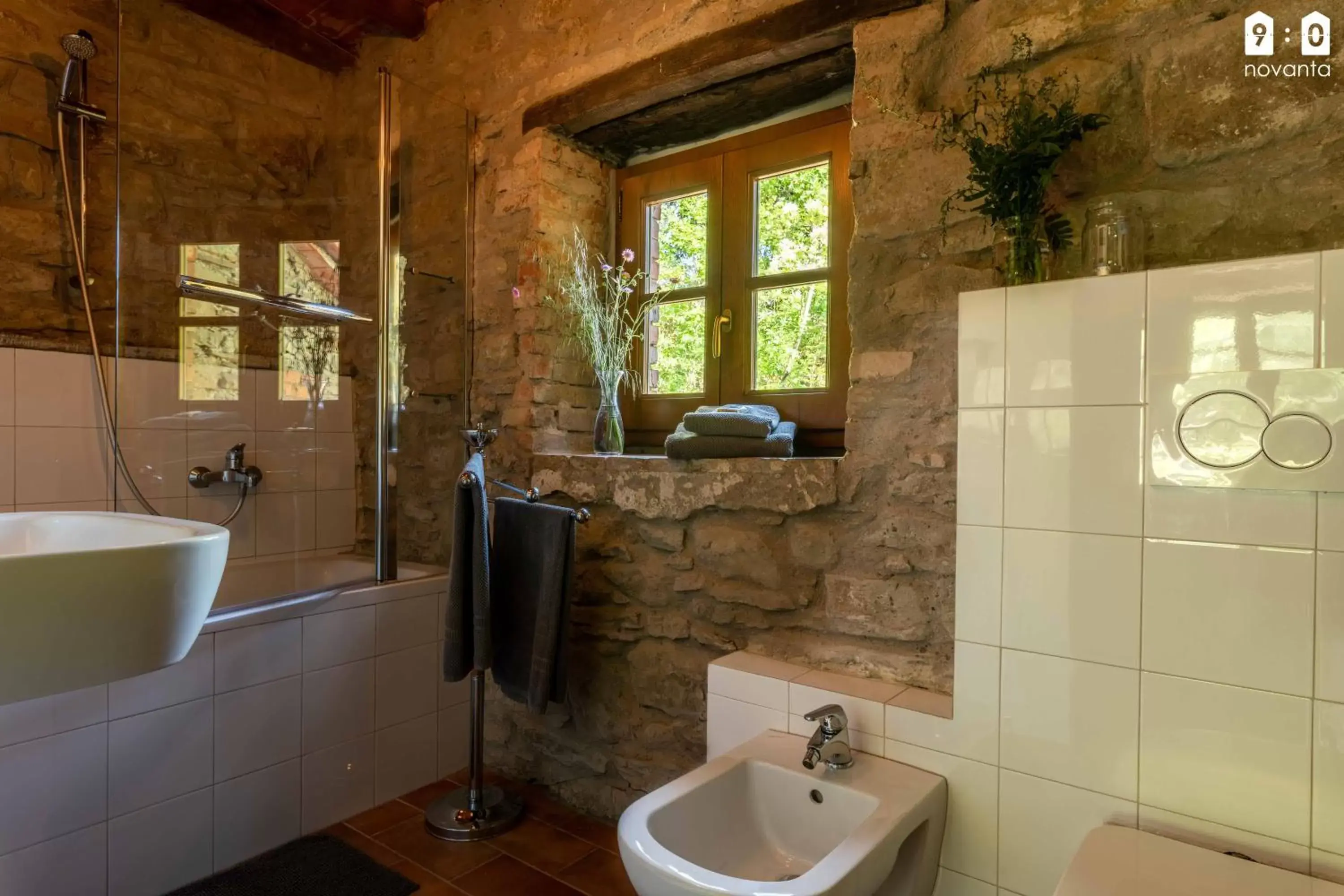 Bathroom in novanta nature retreat