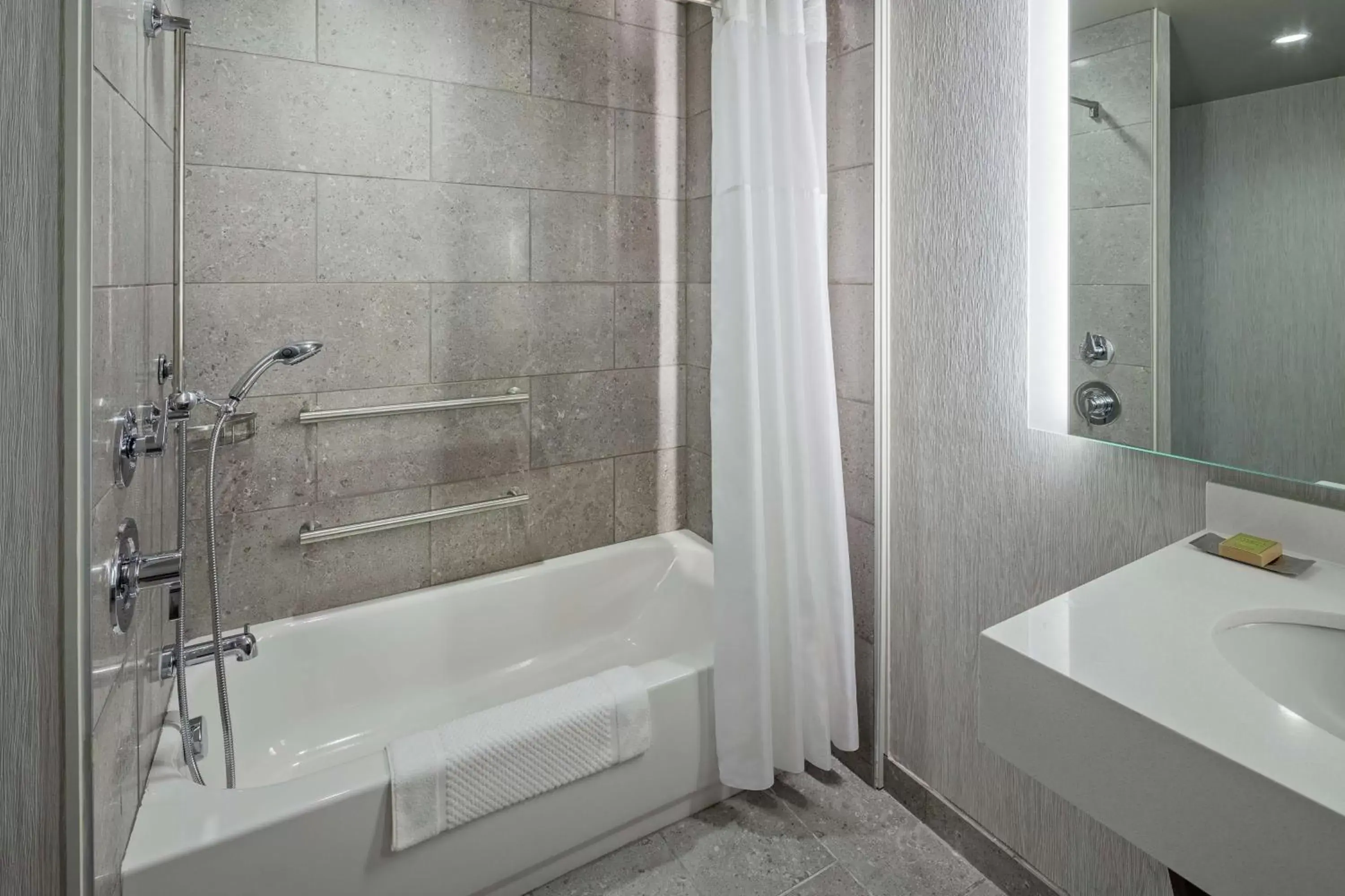 Bathroom in The Bevy Hotel Boerne, A Doubletree By Hilton