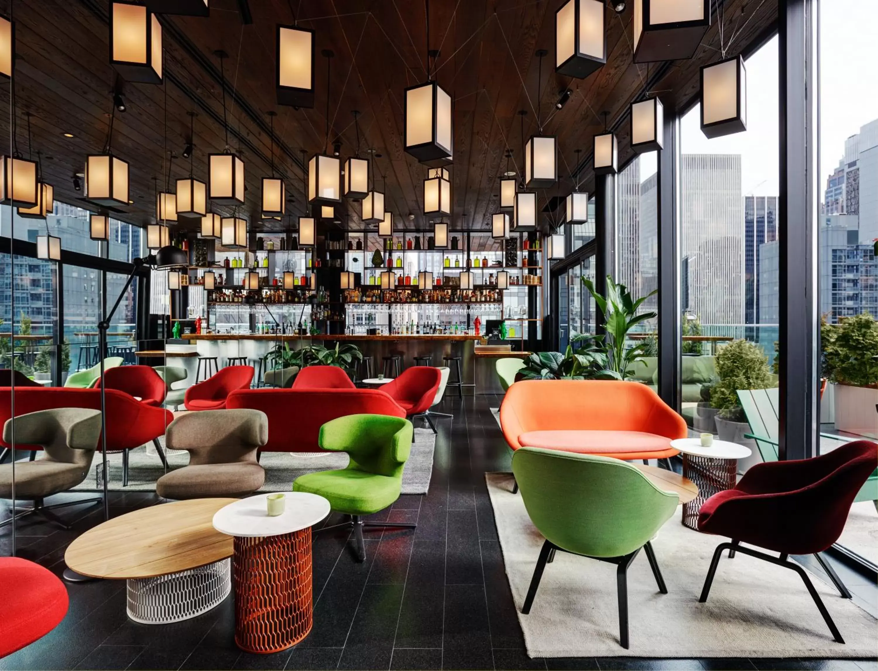 Lounge or bar in citizenM New York Times Square Lounge or bar in citizenM New York Times Square