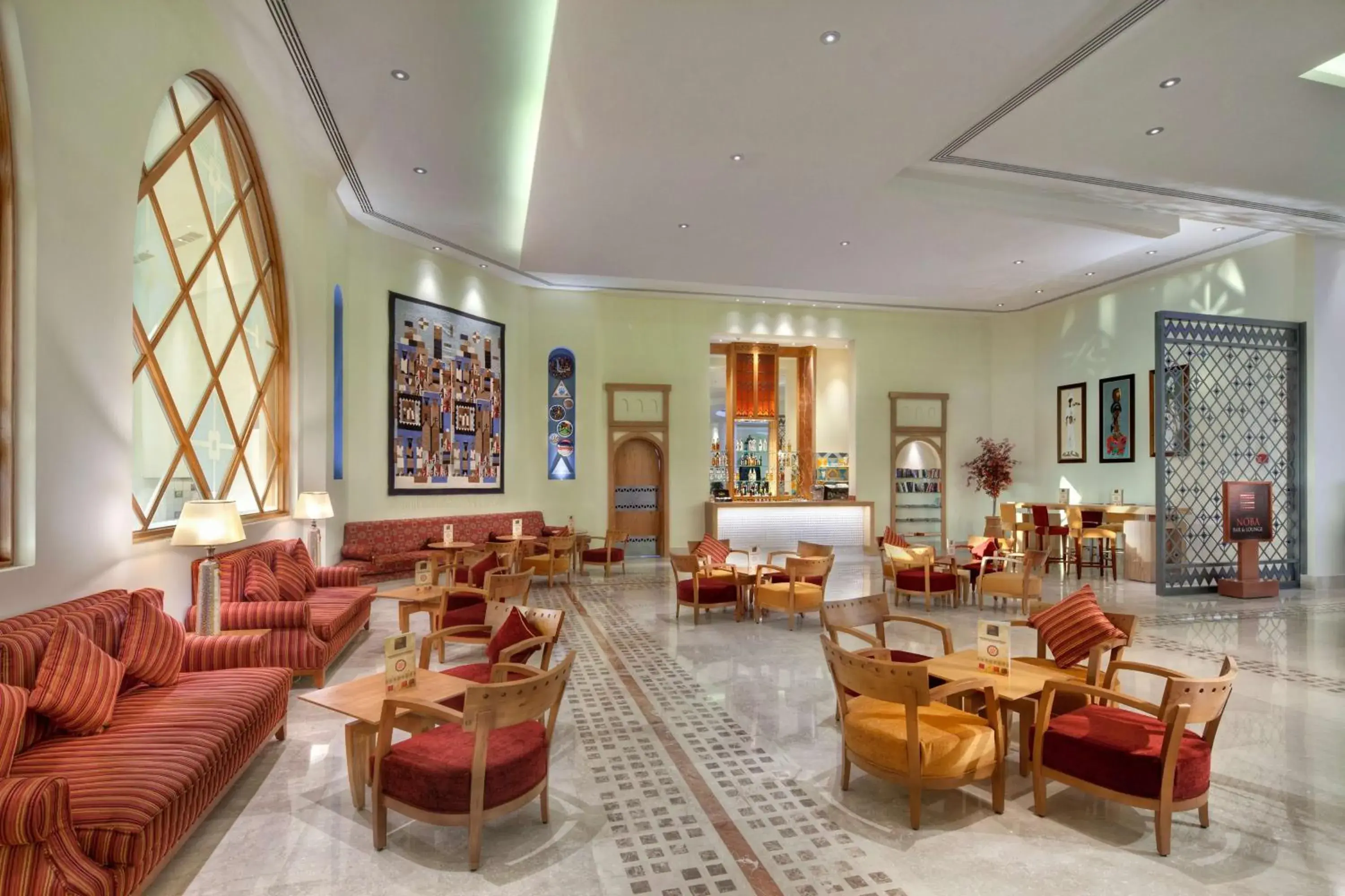Lounge or bar, Lobby/Reception in Hilton Marsa Alam Nubian Resort