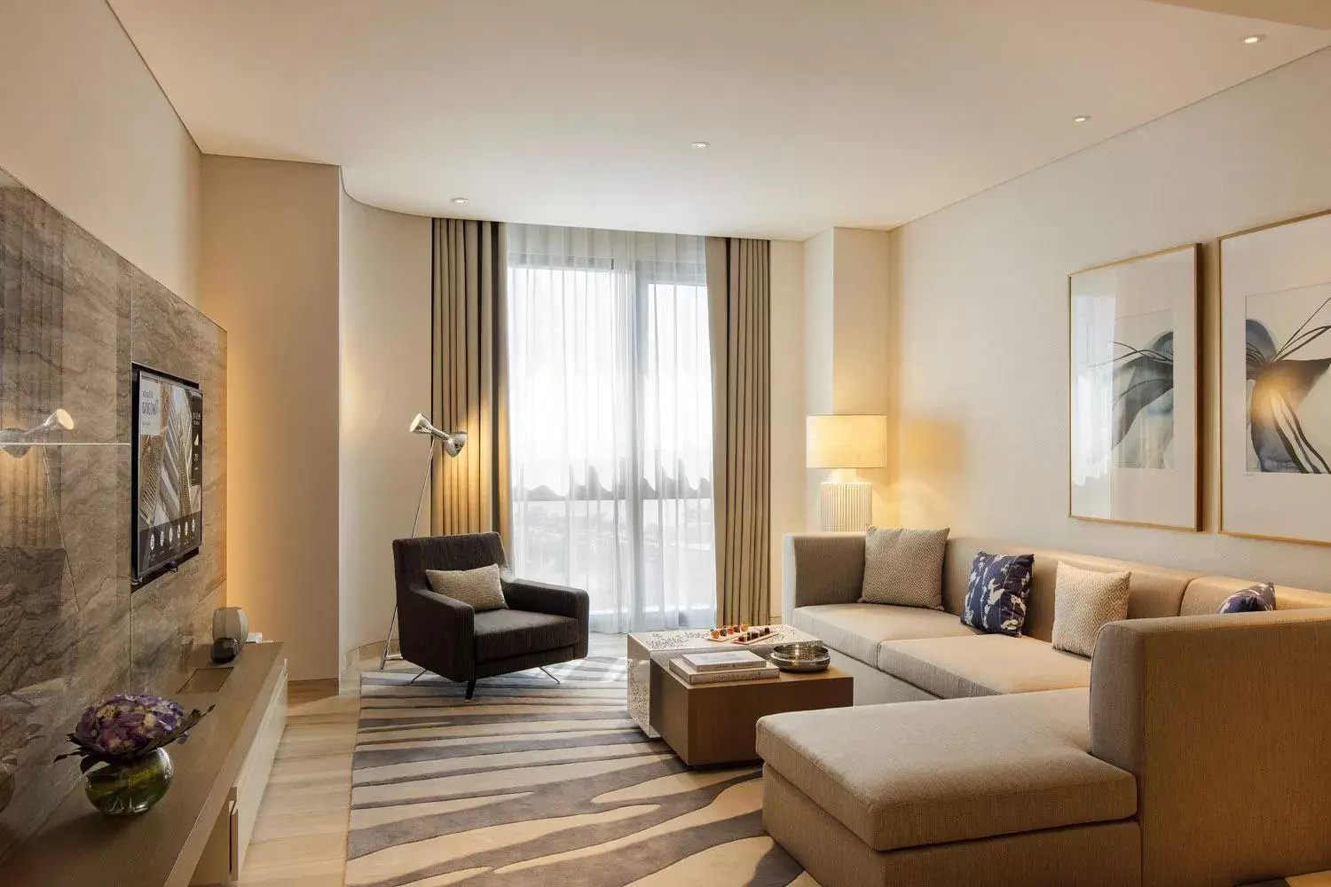Living room, Seating Area in Al Bandar Arjaan by Rotana – Dubai Creek