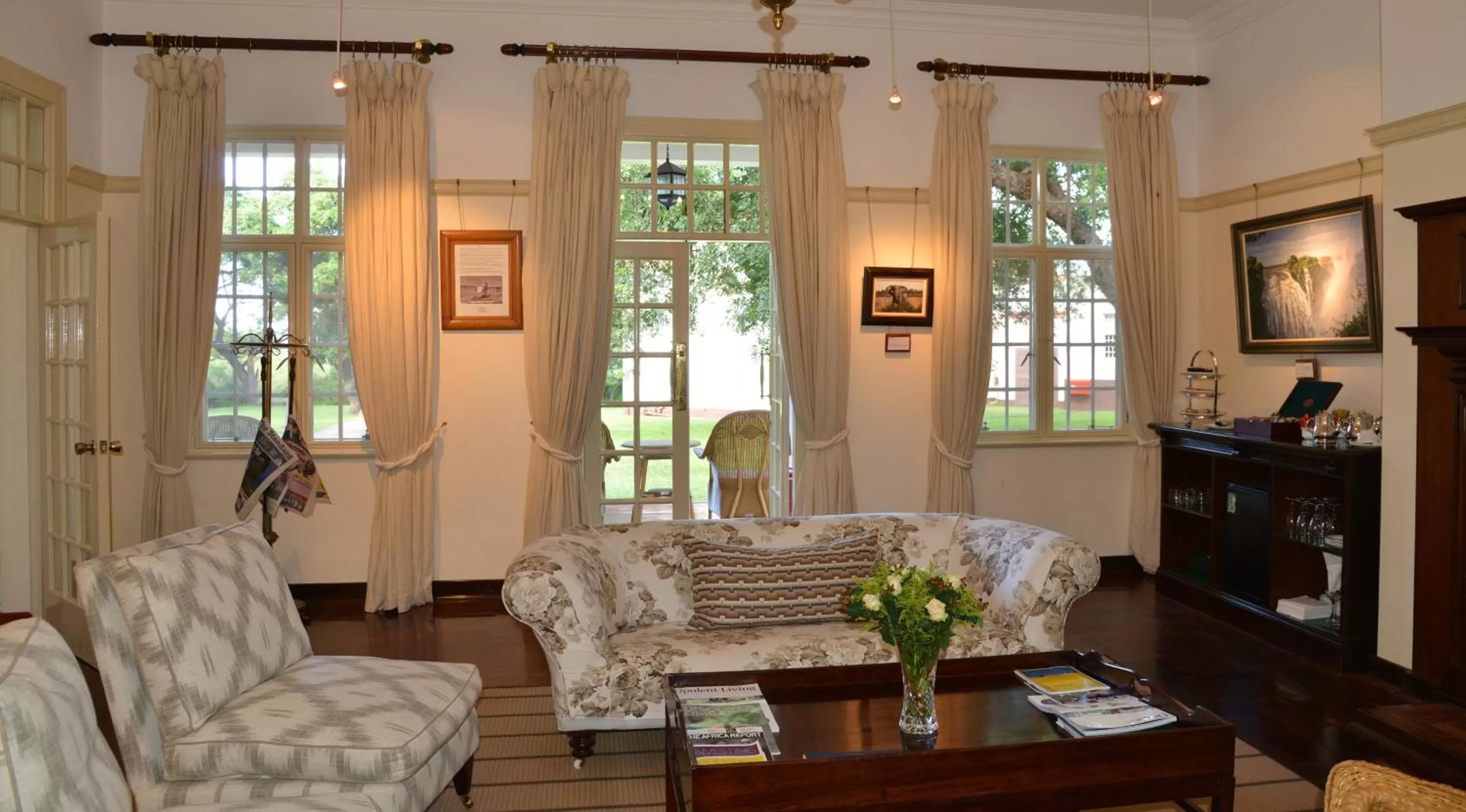 Living room in The Victoria Falls Hotel
