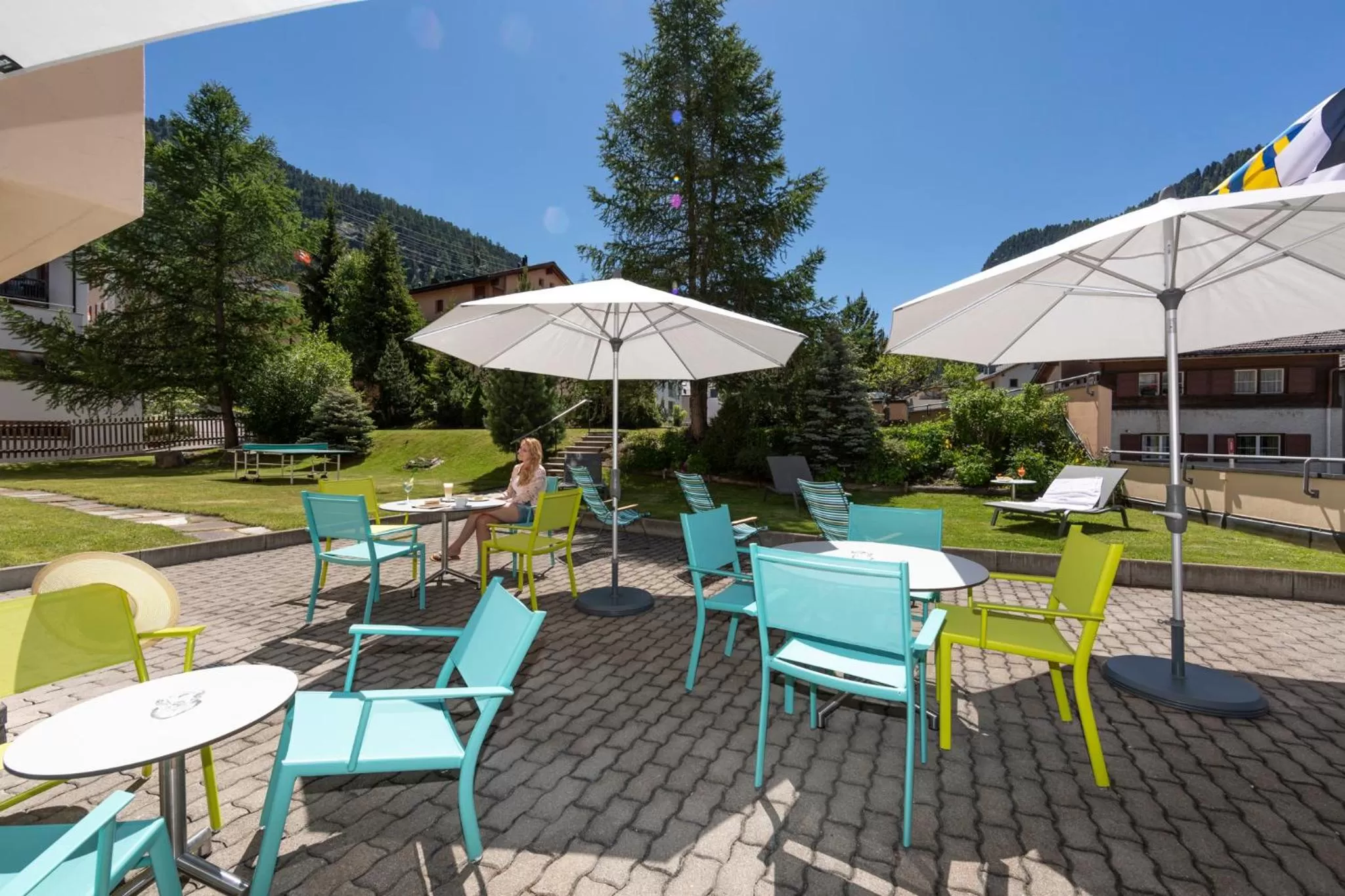 Balcony/Terrace in Hotel Garni Chesa Mulin