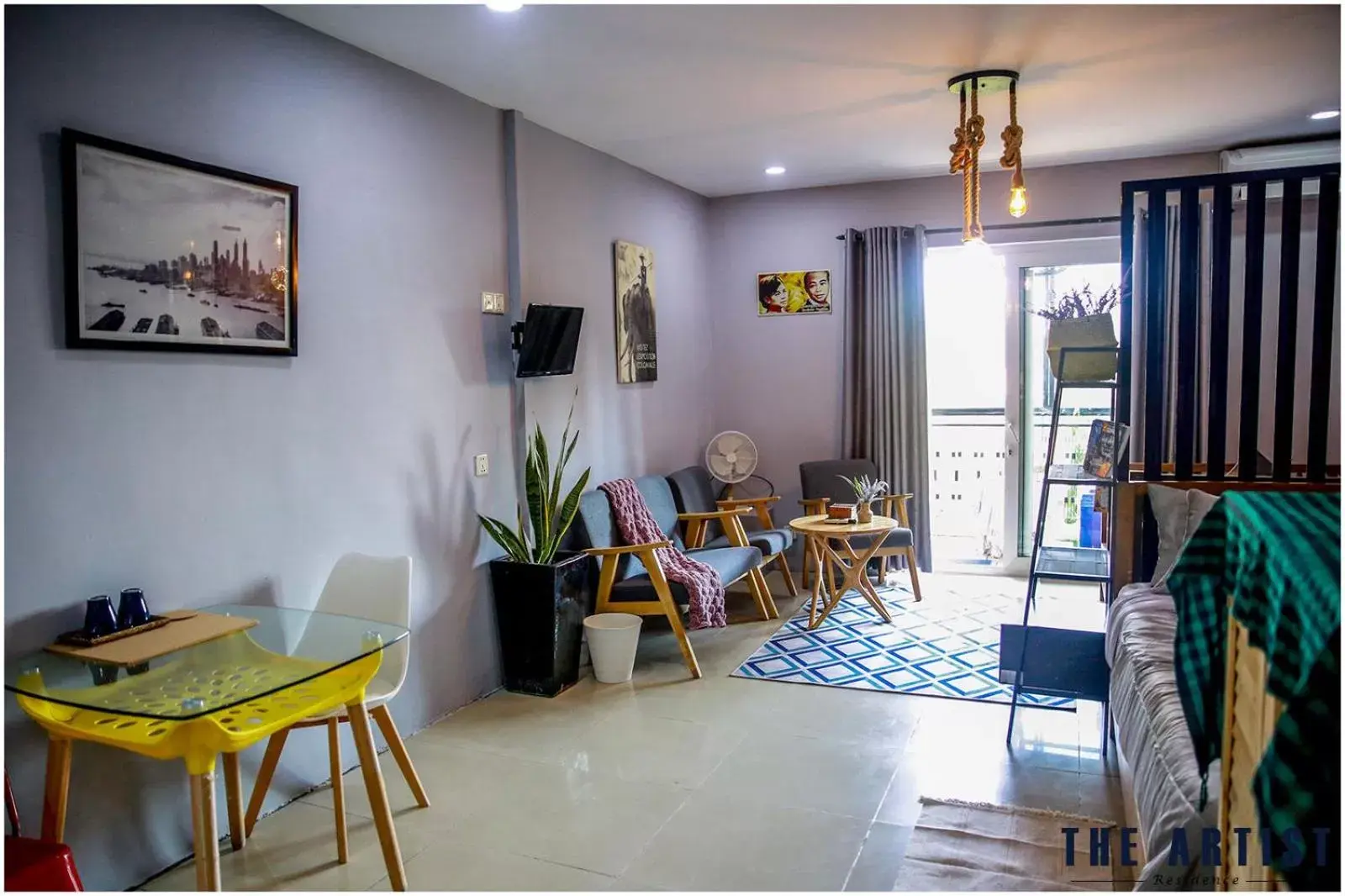 Living room in The Artist Residence