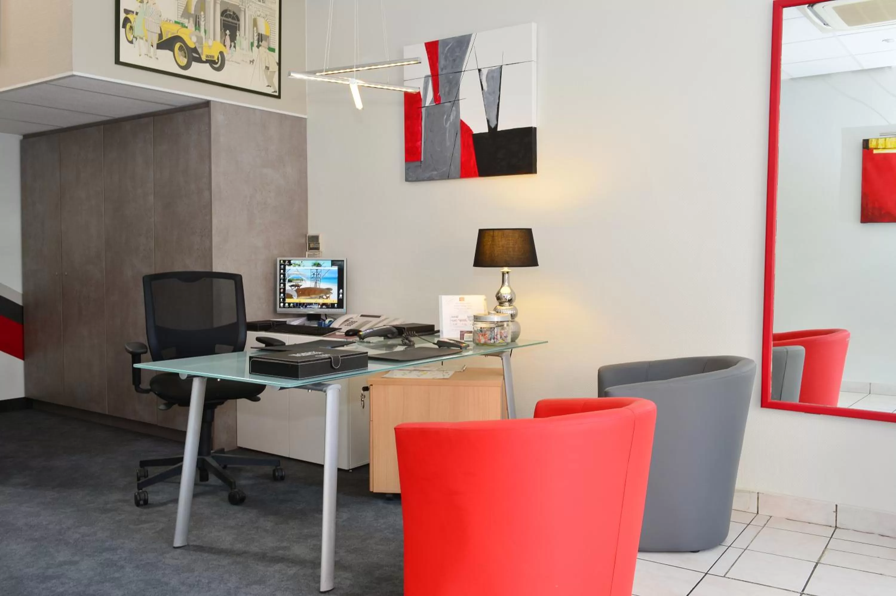 Lobby or reception in Hôtel La Croix Blanche