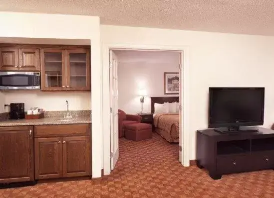 Bedroom, TV/Entertainment Center in Ann Arbor Regent Hotel and Suites