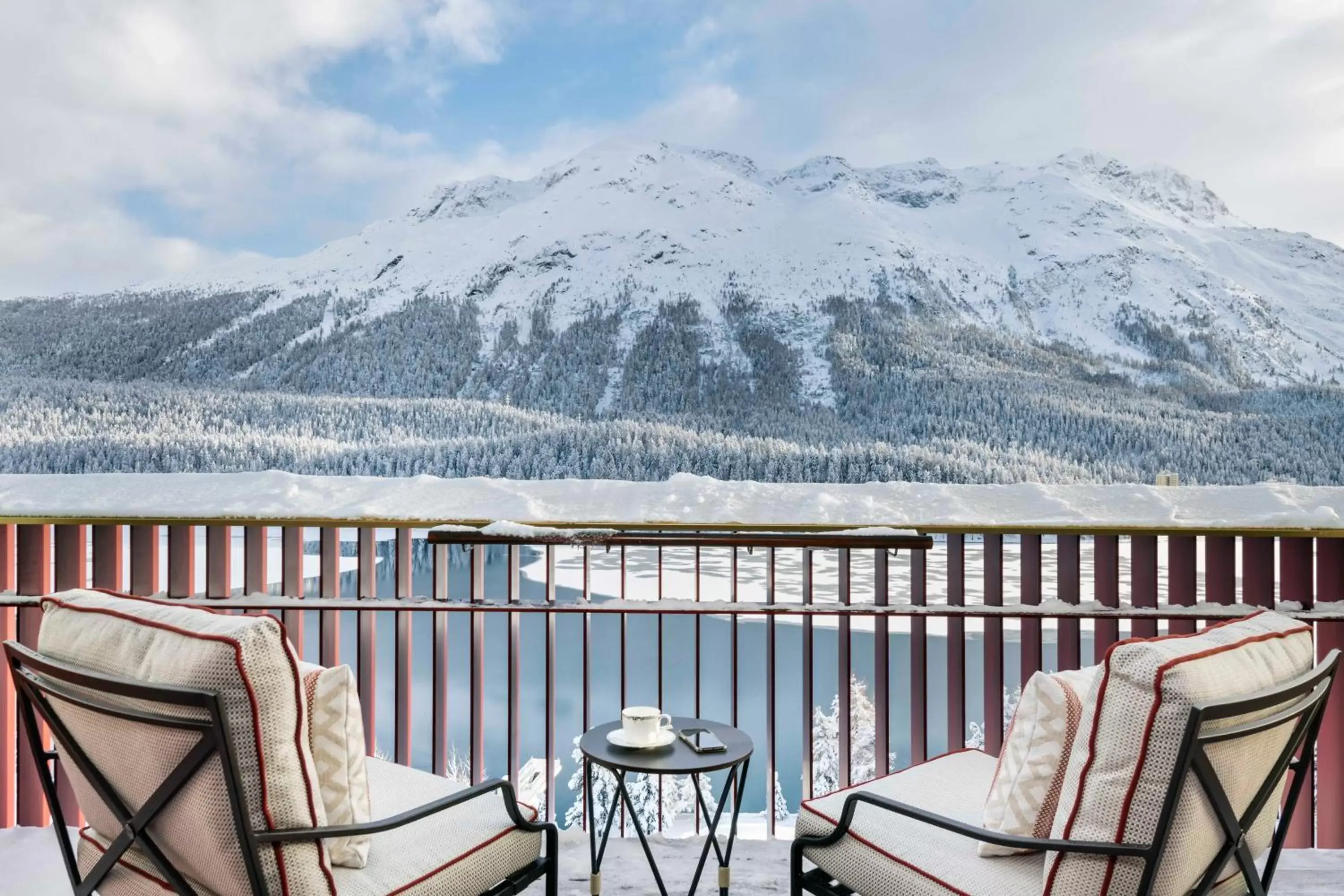 Mountain view in Badrutt's Palace Hotel St Moritz
