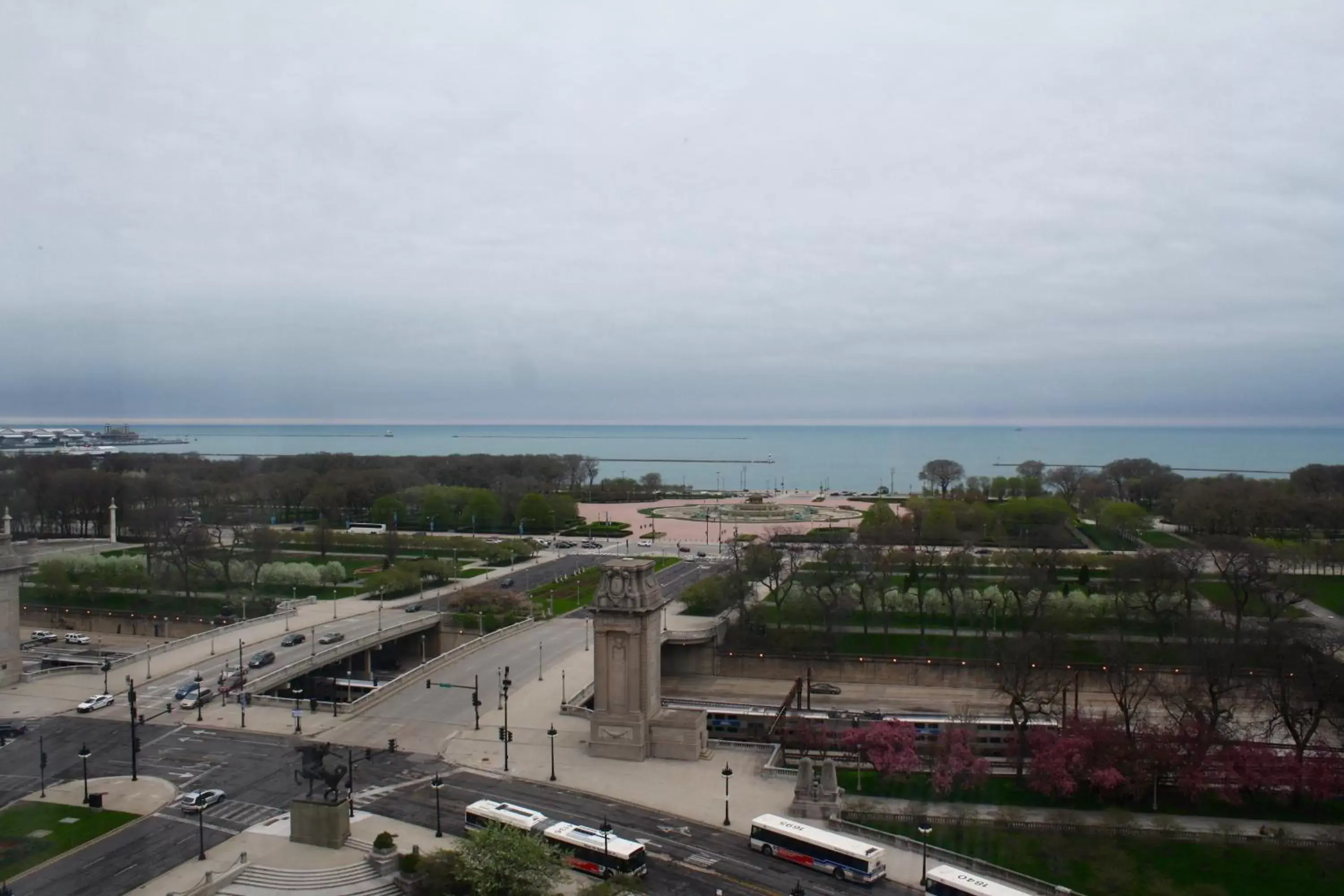 Lake view, Bird's-eye View in Congress Plaza Hotel Chicago