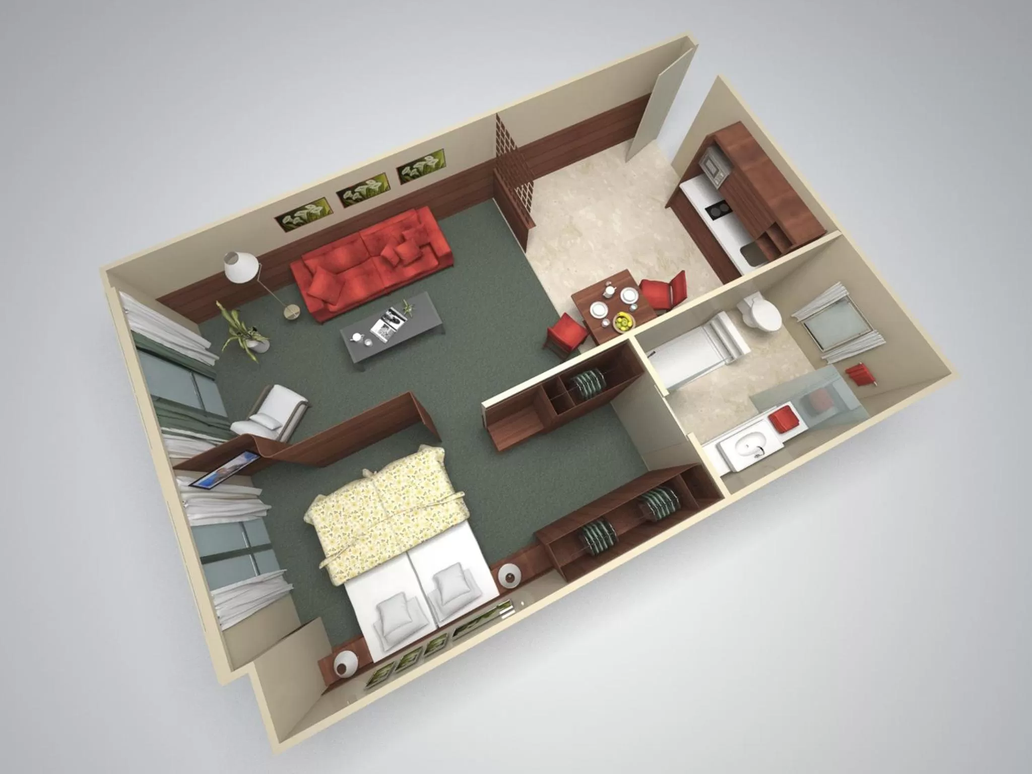 Floor plan in Acacia Suite