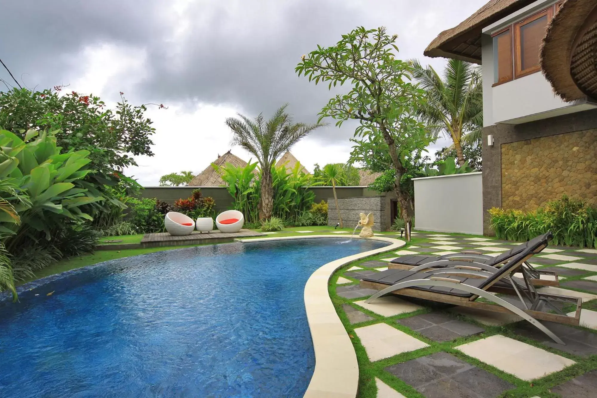 Balcony/Terrace, Swimming Pool in Abi Bali Resort and Villa