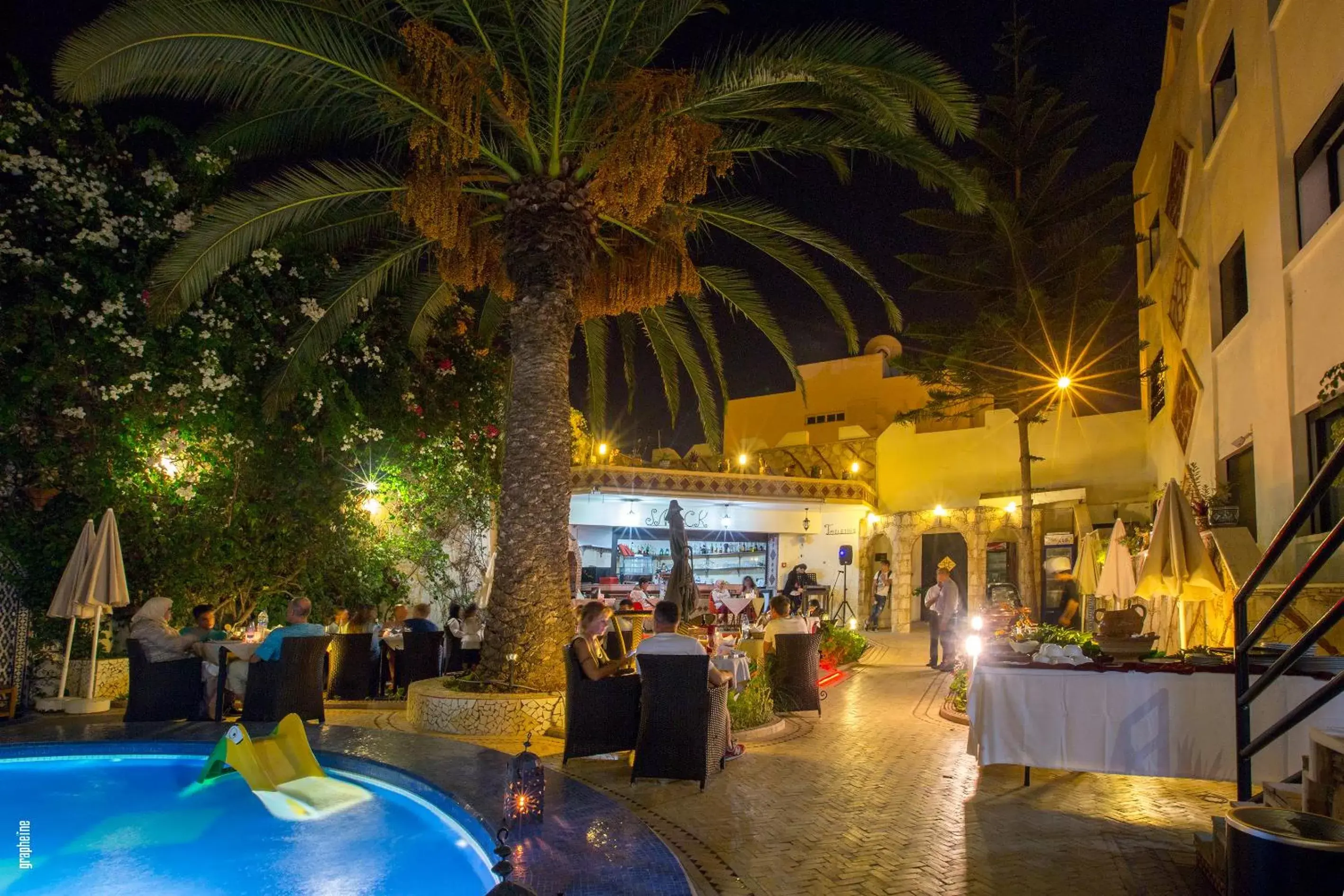 Dinner, Swimming Pool in Atlantic Hotel Agadir