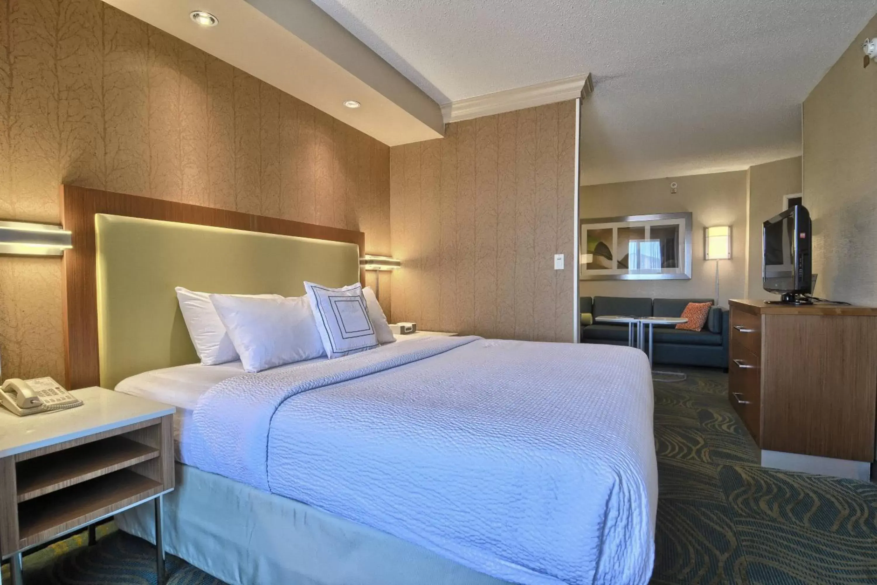 Photo of the whole room, Bed in SpringHill Suites Detroit Southfield