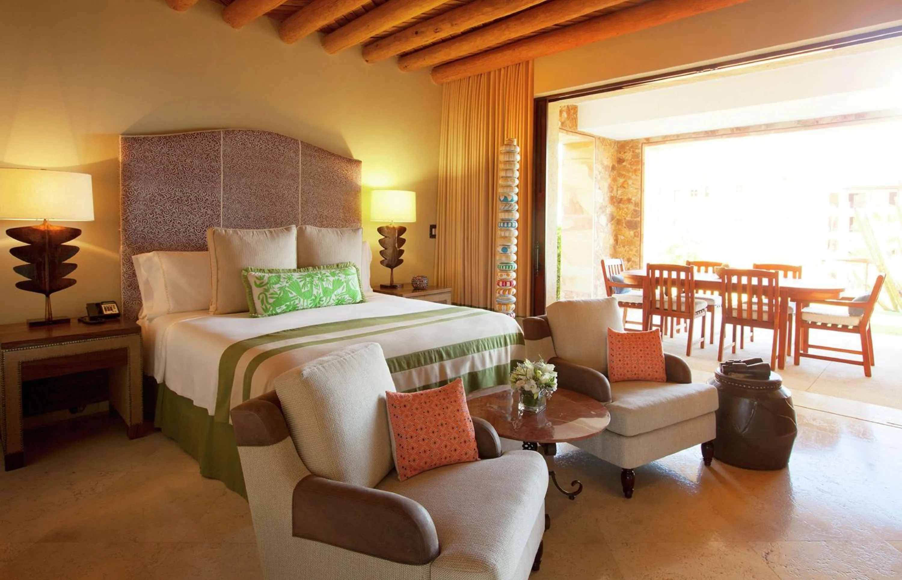 Living room, Bed in Waldorf Astoria Los Cabos Pedregal