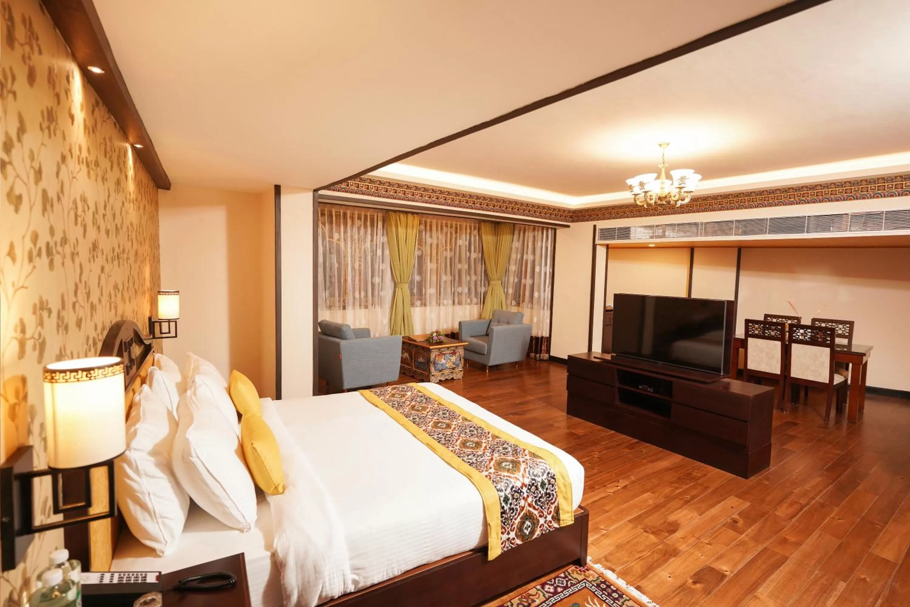 Bed in Denzong Regency- Luxury Mountain Retreat Spa & Casino