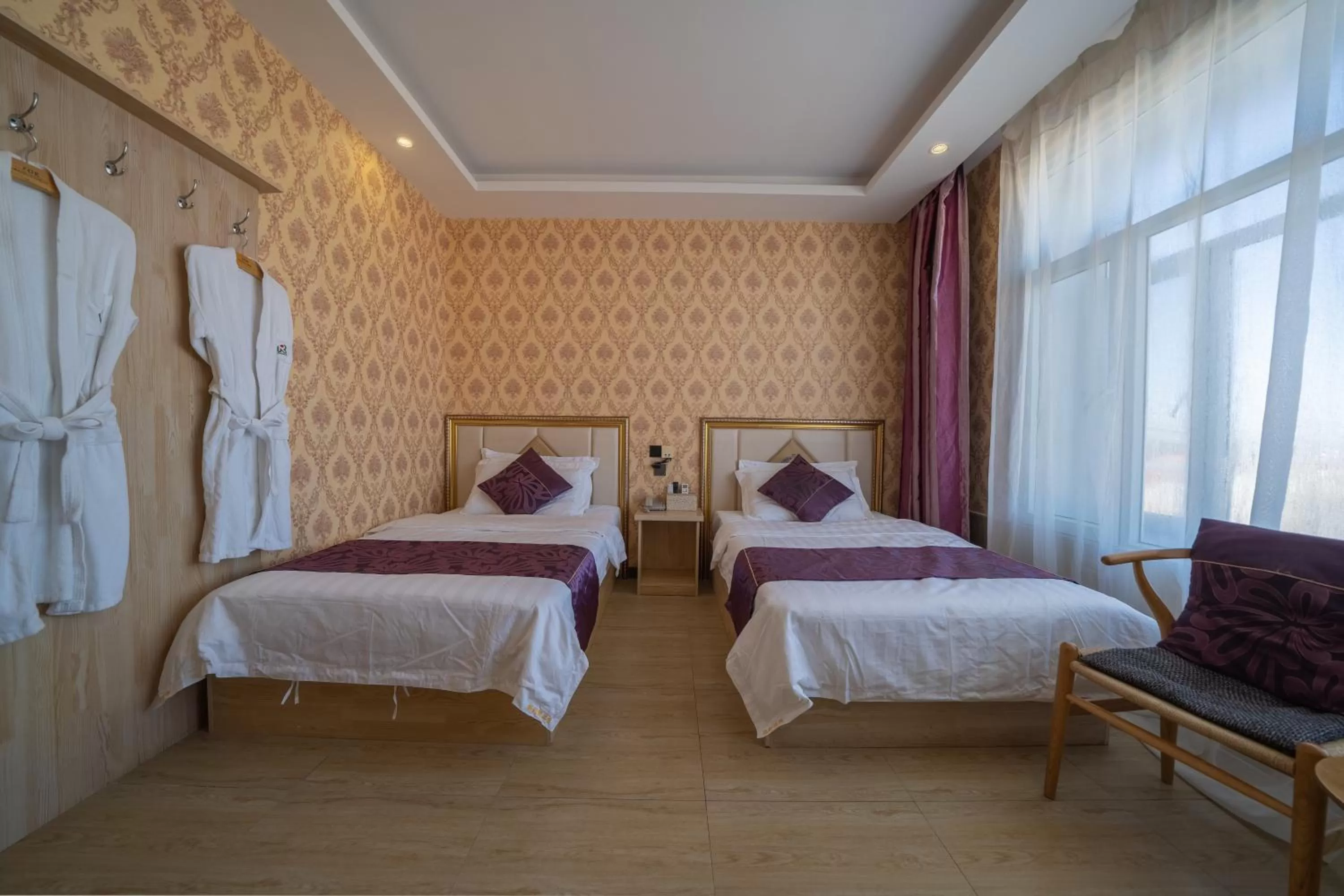 Bed in XinQihang Hotel Harbin Taiping Airport