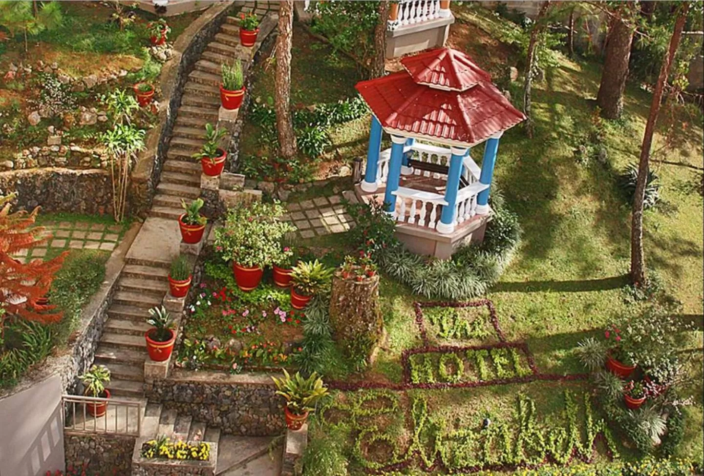 Garden view in Hotel Elizabeth - Baguio