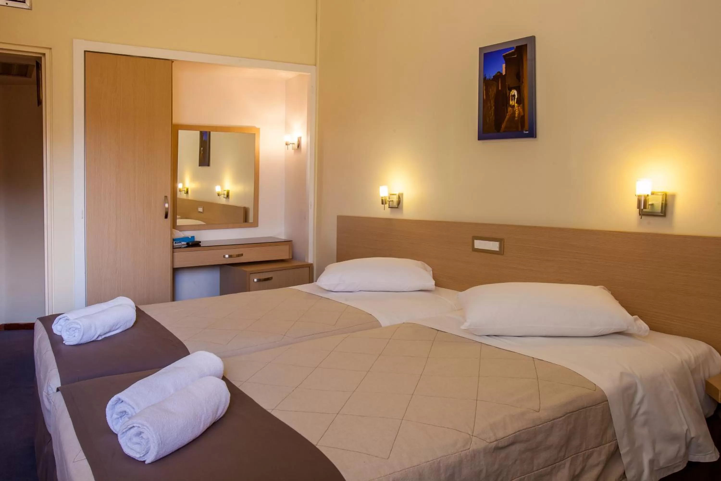 Bed in Acropolis View Hotel