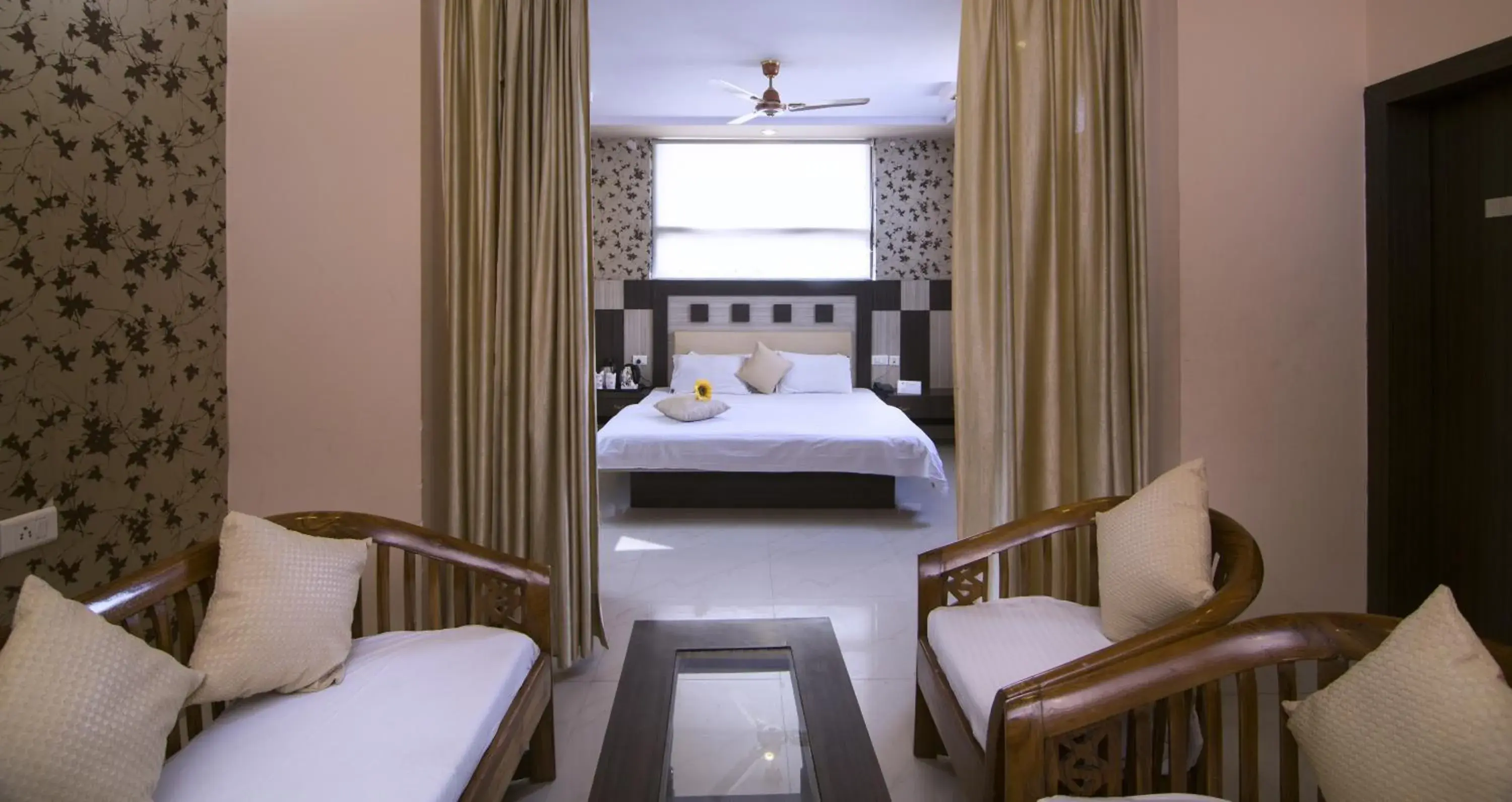 Photo of the whole room, Bed in Hotel Ganpati Palace
