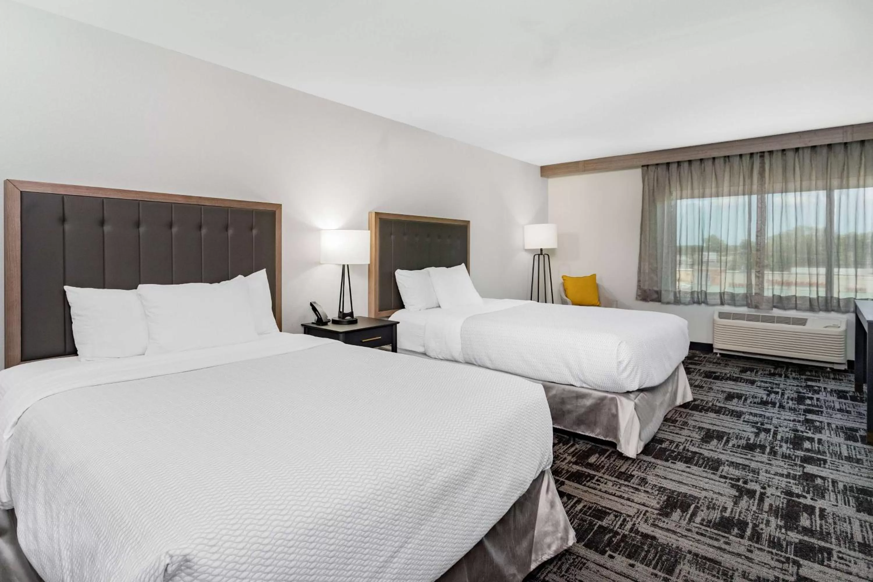 Photo of the whole room, Bed in LaQuinta Suites by Wyndham South Bend Notre Dame Area