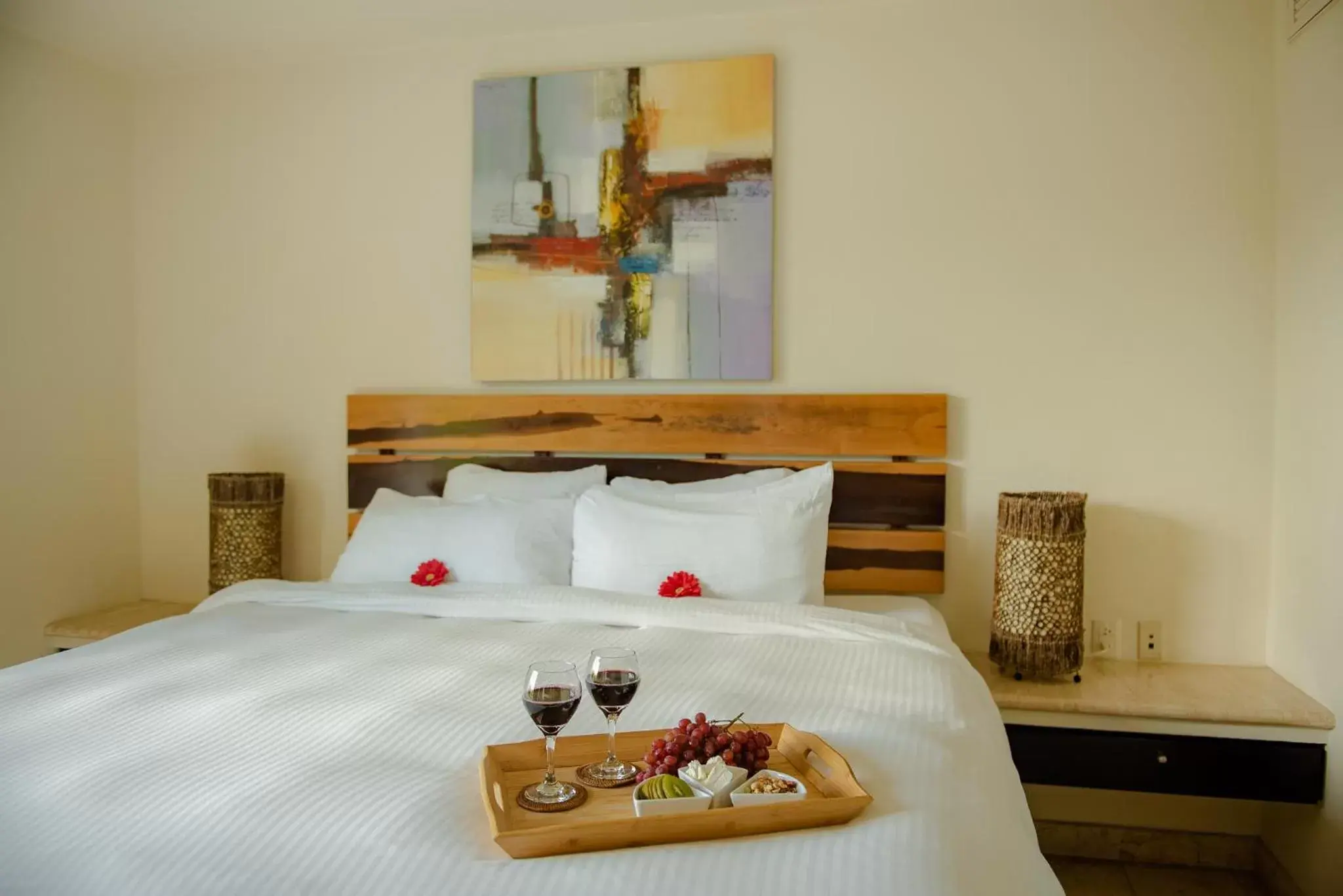 Decorative detail, Bed in El Taj Oceanfront and Beachside Condo Hotel