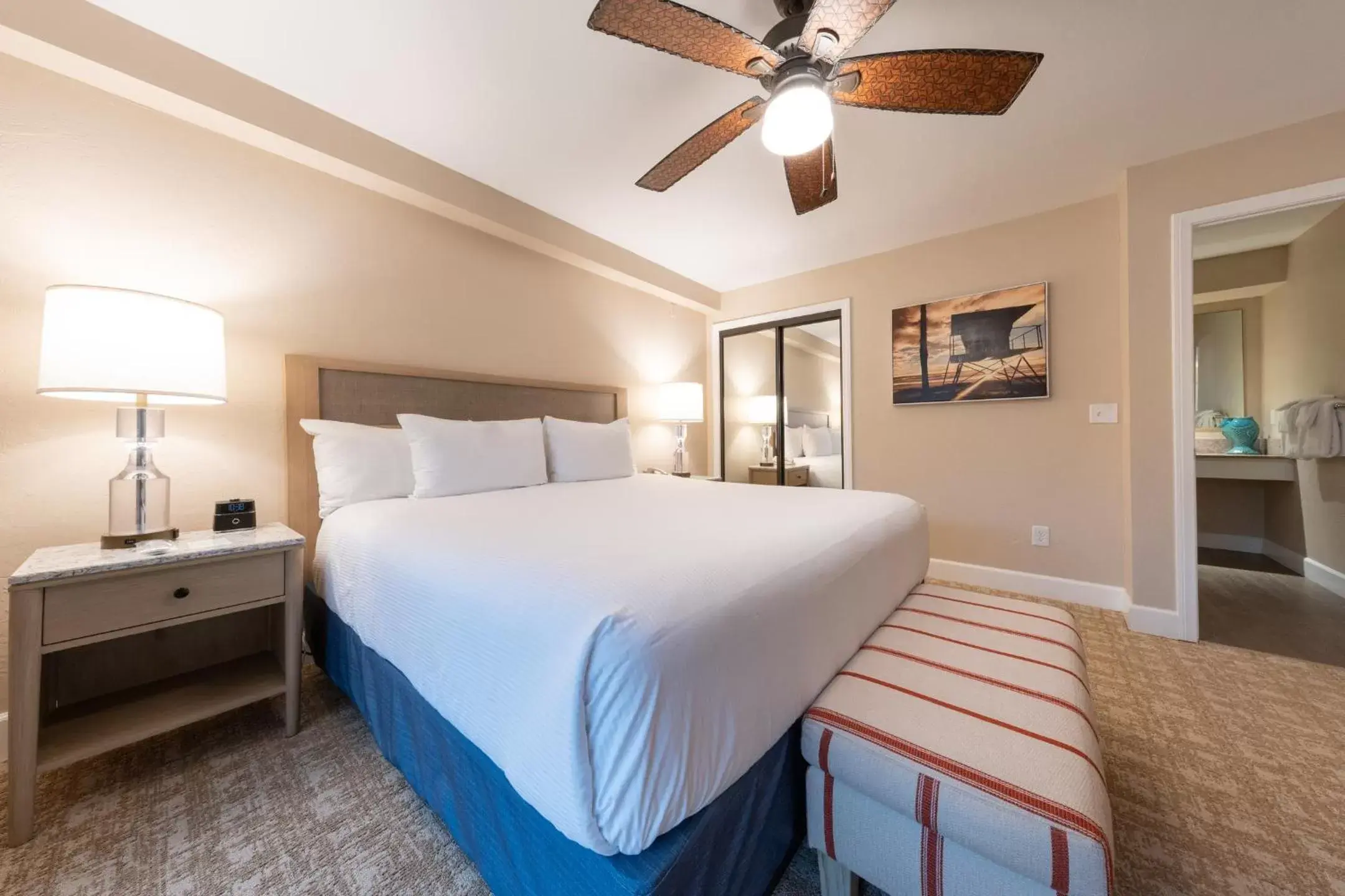 Bedroom, Bed in Southern California Beach Club Bedroom, Bed in Southern California Beach Club