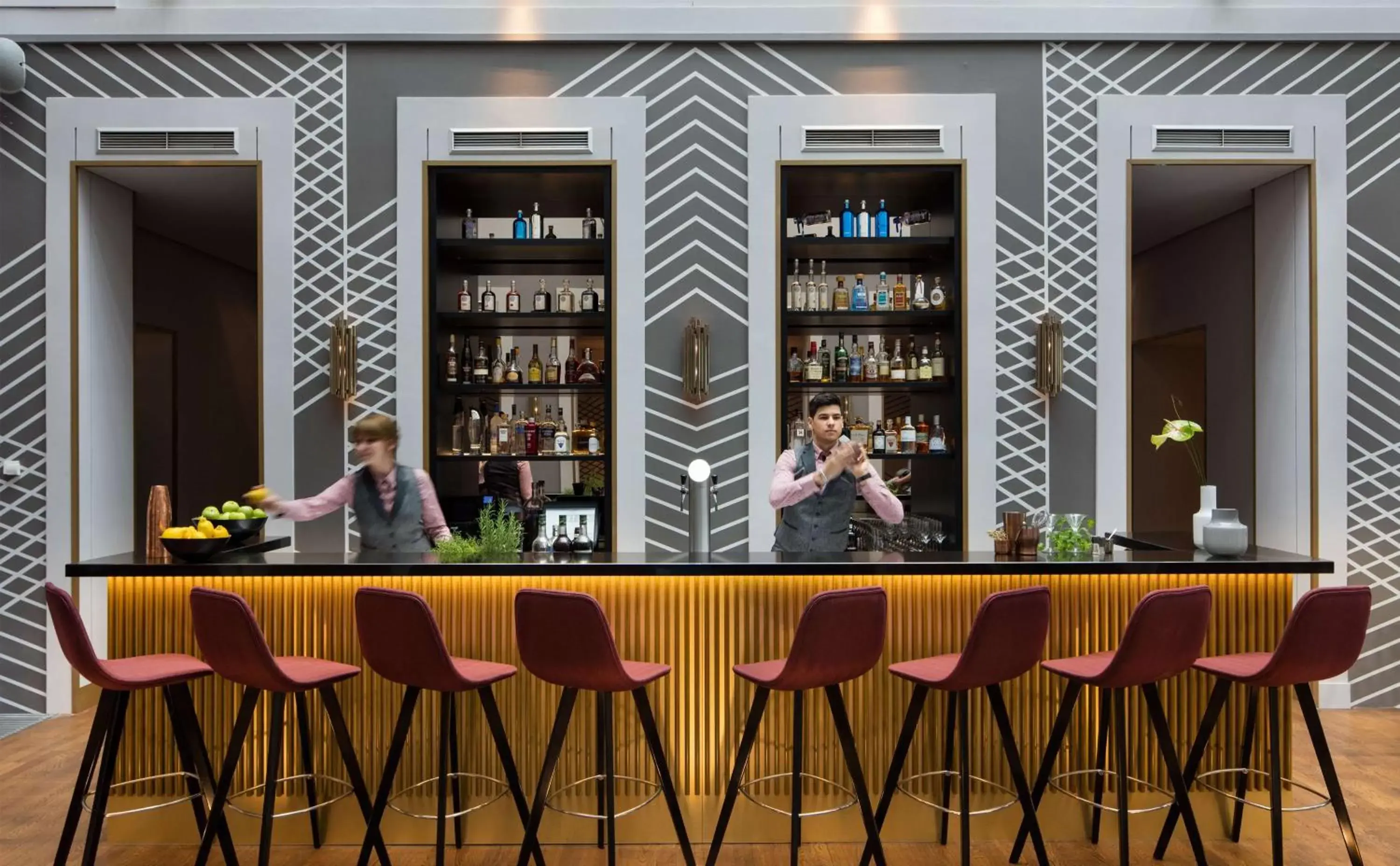 Lounge or bar in art'otel berlin mitte, Powered by Radisson Hotels Lounge or bar in art'otel berlin mitte, Powered by Radisson Hotels