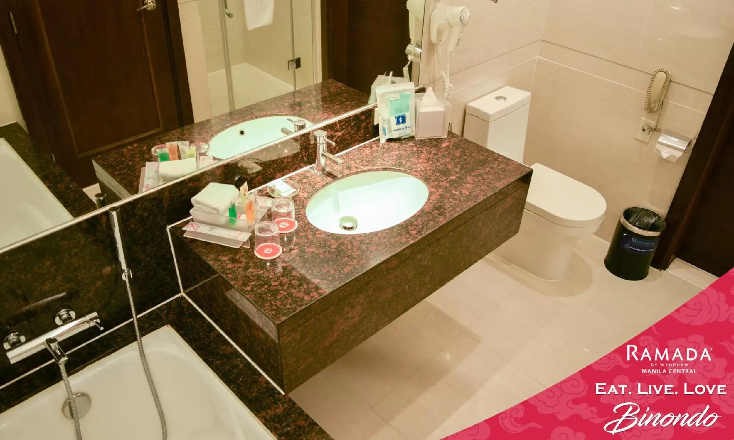 Bathroom in Ramada by Wyndham Manila Central