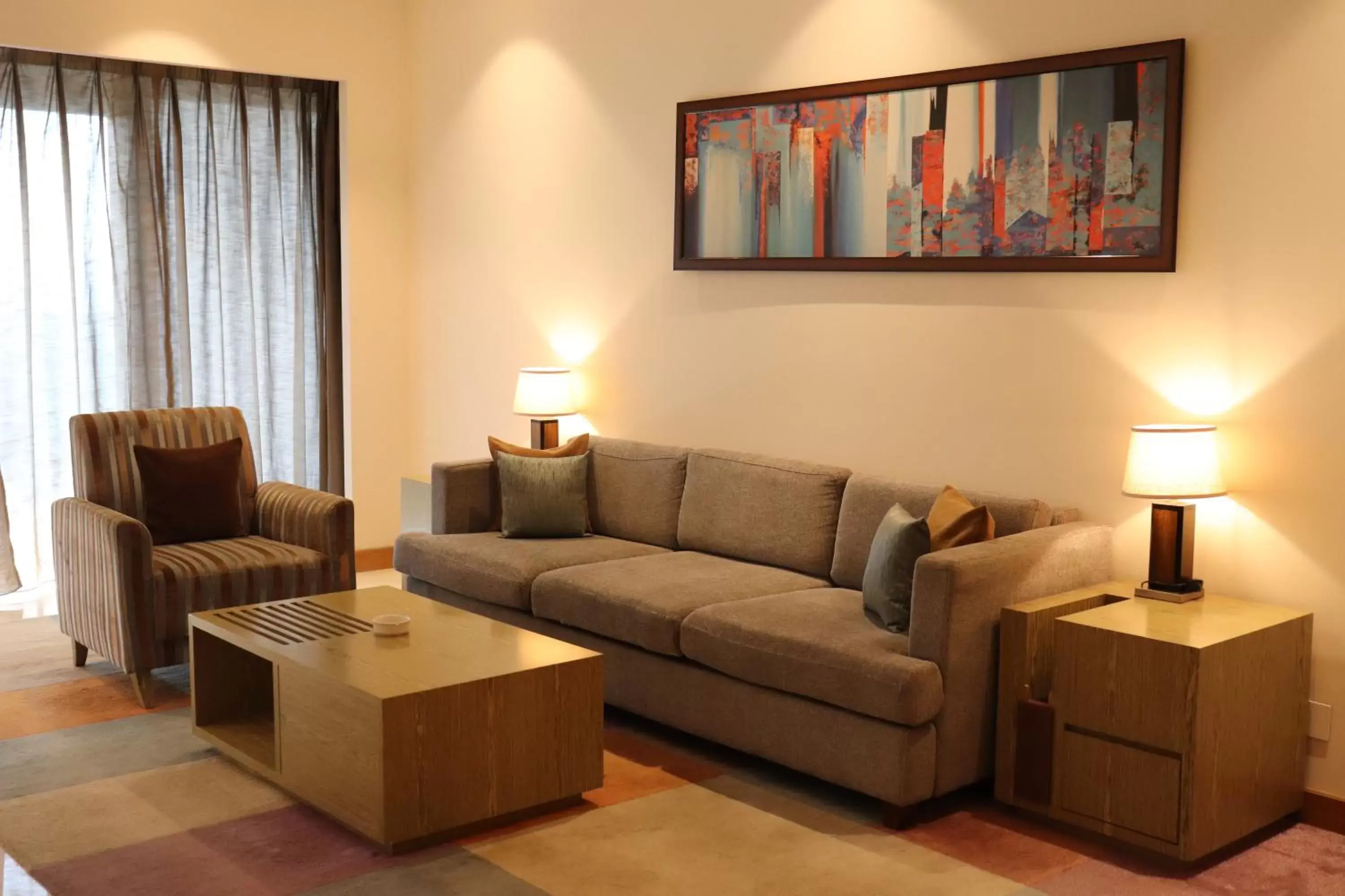 Living room, Seating Area in Oakwood Residence Kapil Hyderabad