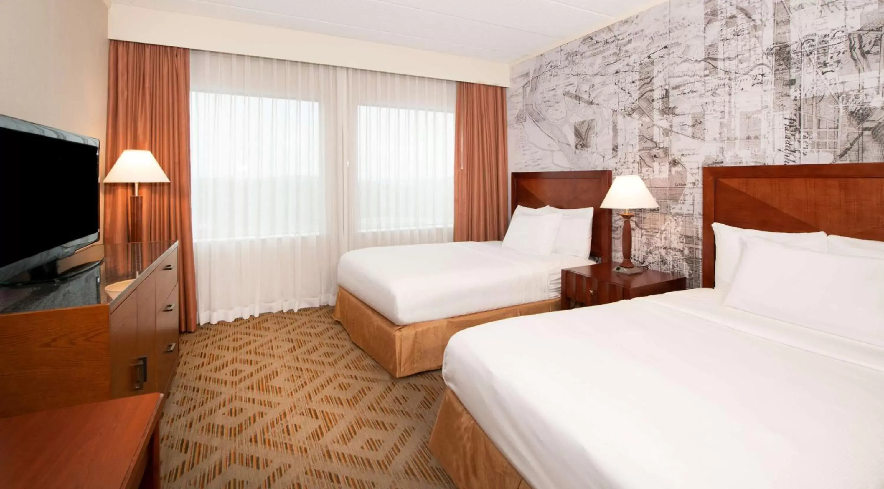 Bed in DoubleTree Suites by Hilton Hotel Philadelphia West