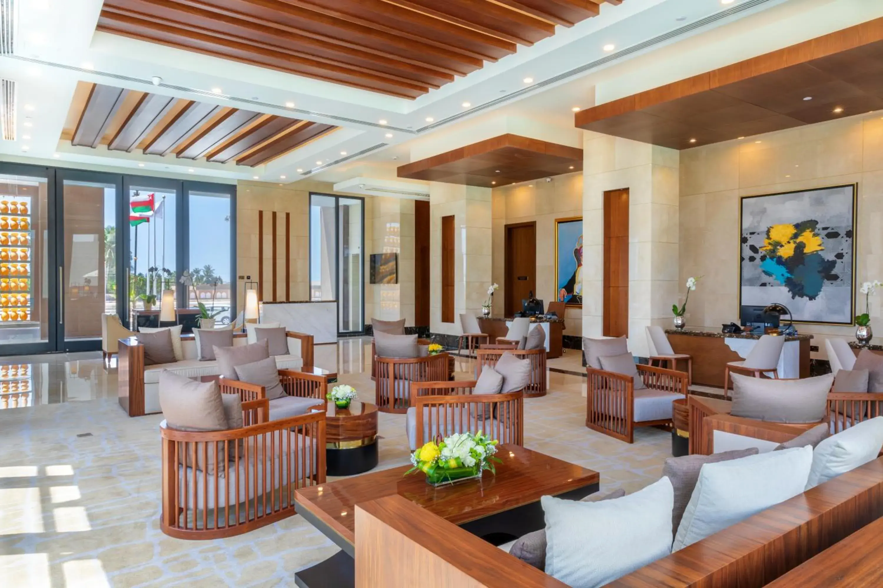 Lobby or reception, Lounge/Bar in Millennium Resort Salalah