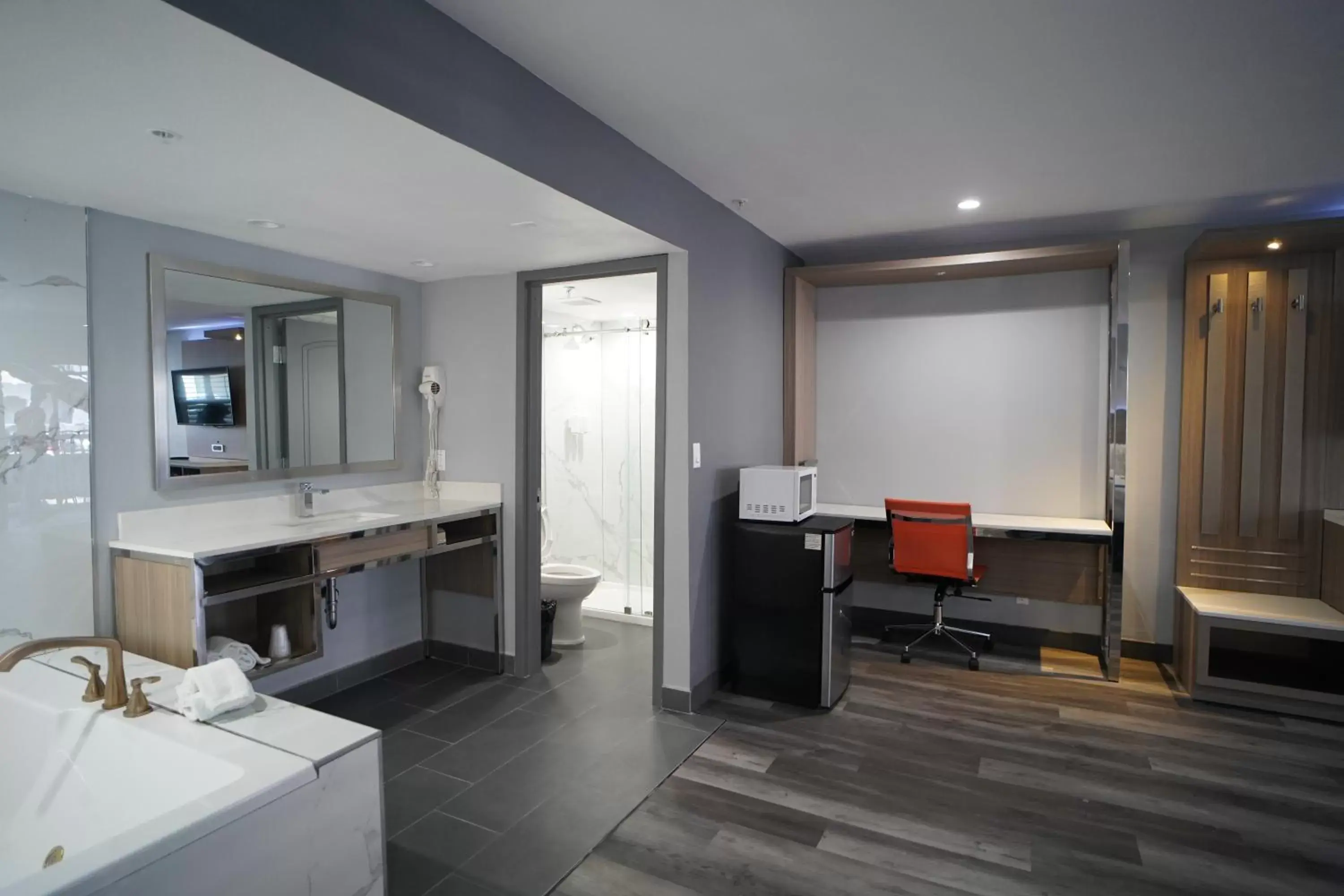 Bathroom in Travelodge by Wyndham Whittier