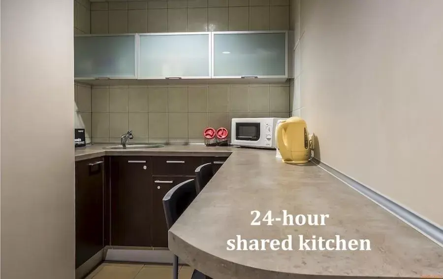 Kitchen or kitchenette, Kitchen/Kitchenette in Vilnius City Hotel