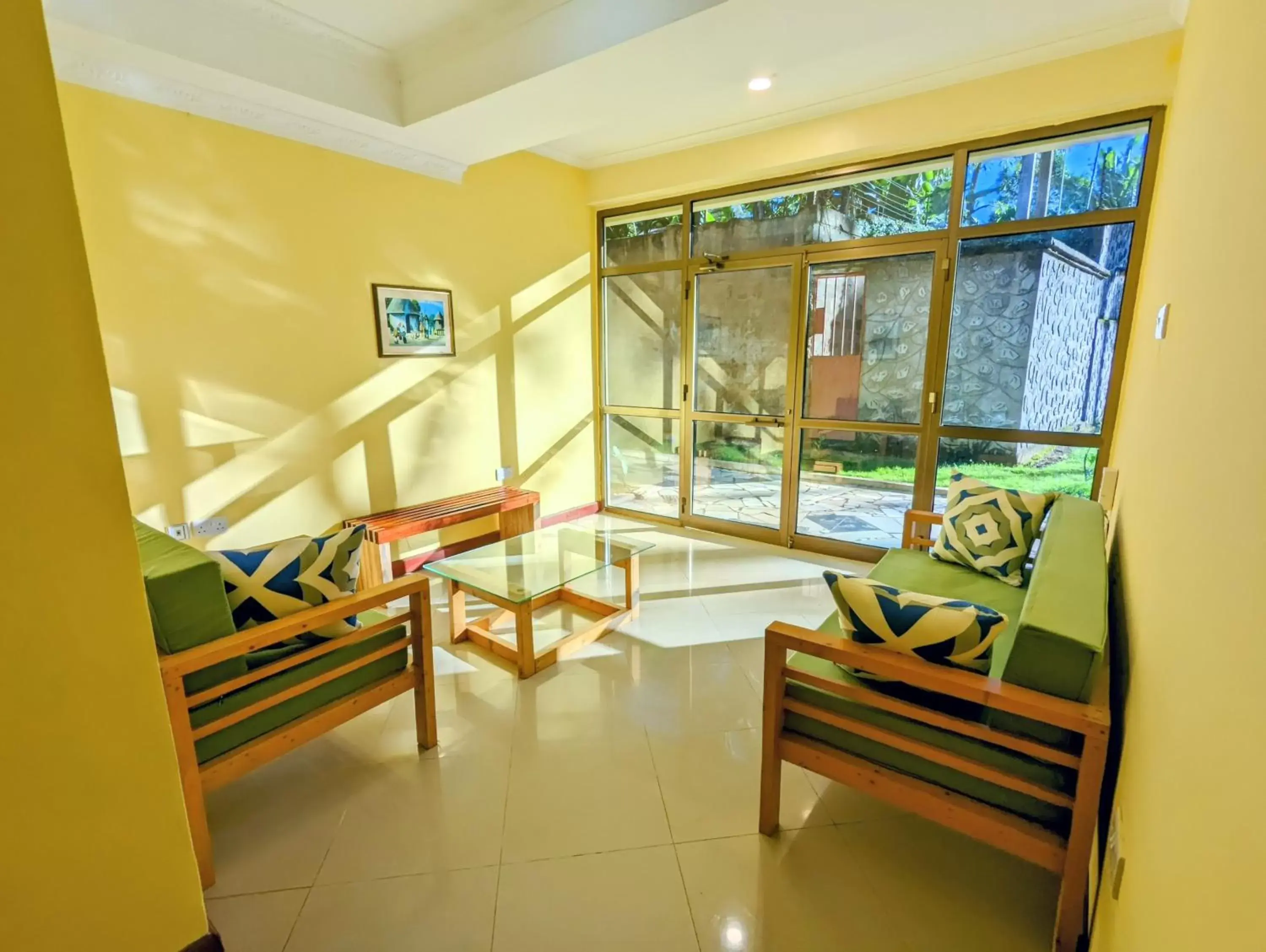 Seating area in Mvuli Hotels Arusha