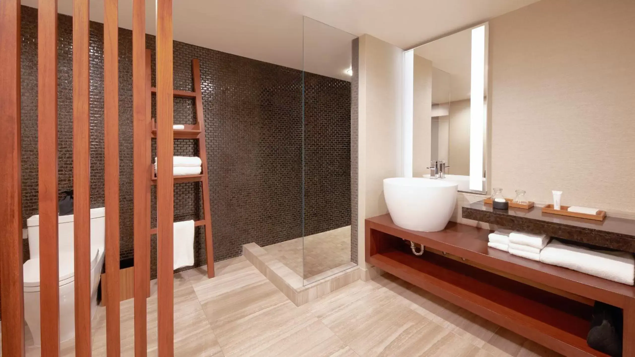Bathroom in Nobu Hotel at Caesars Palace