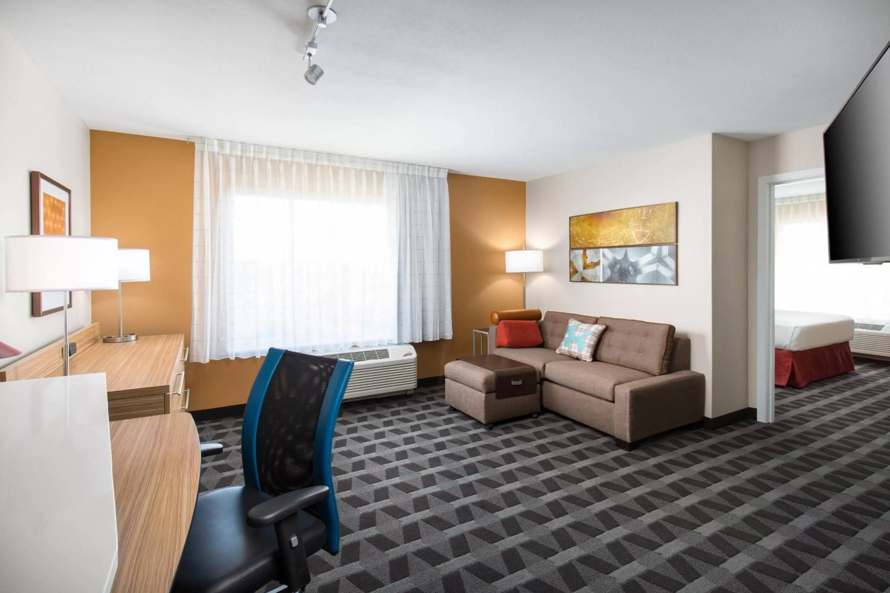 Bedroom, Bed in TownePlace Suites By Marriott Las Vegas Stadium District