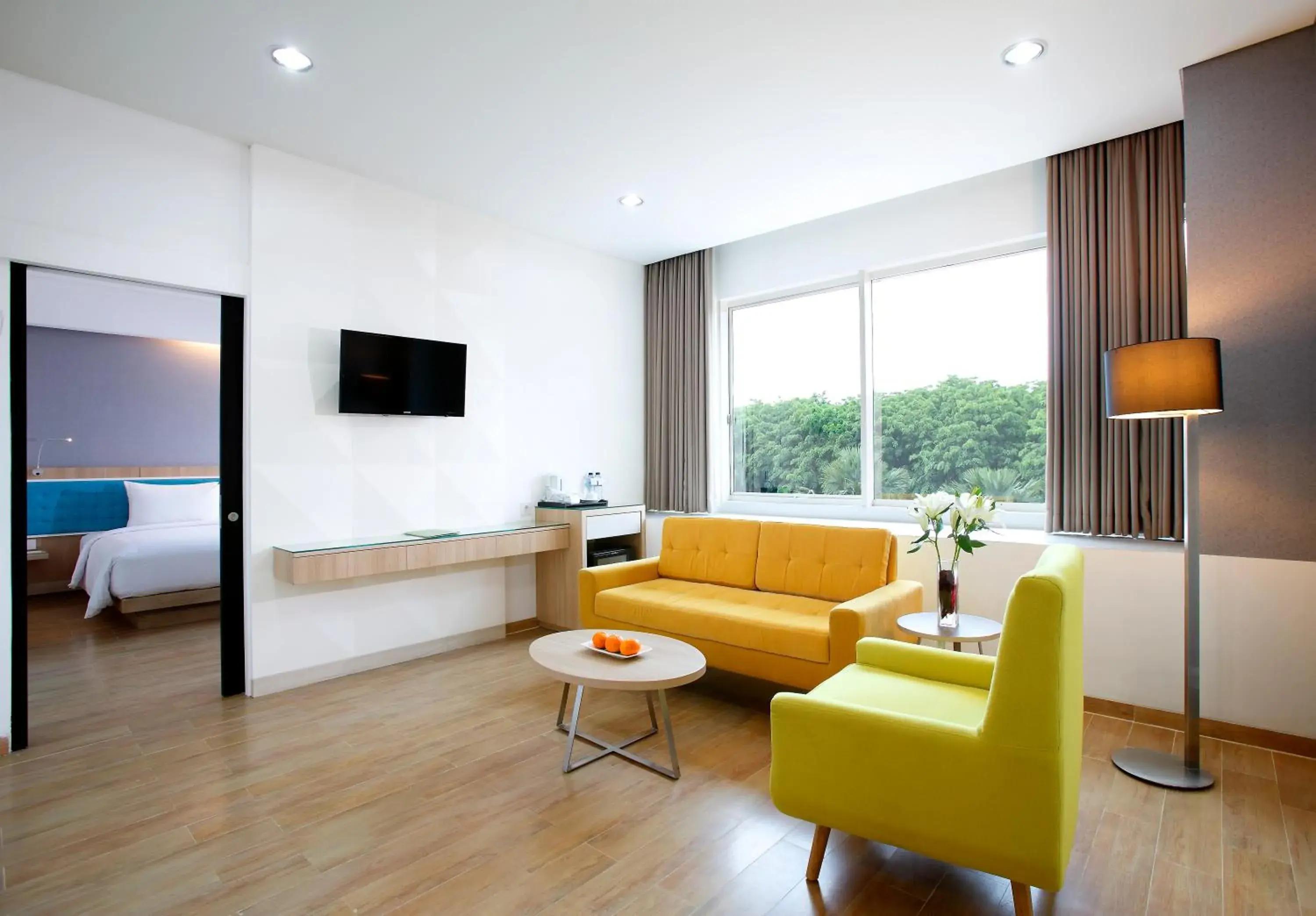 Communal lounge/ TV room, Seating Area in Hotel Santika Kelapa Gading