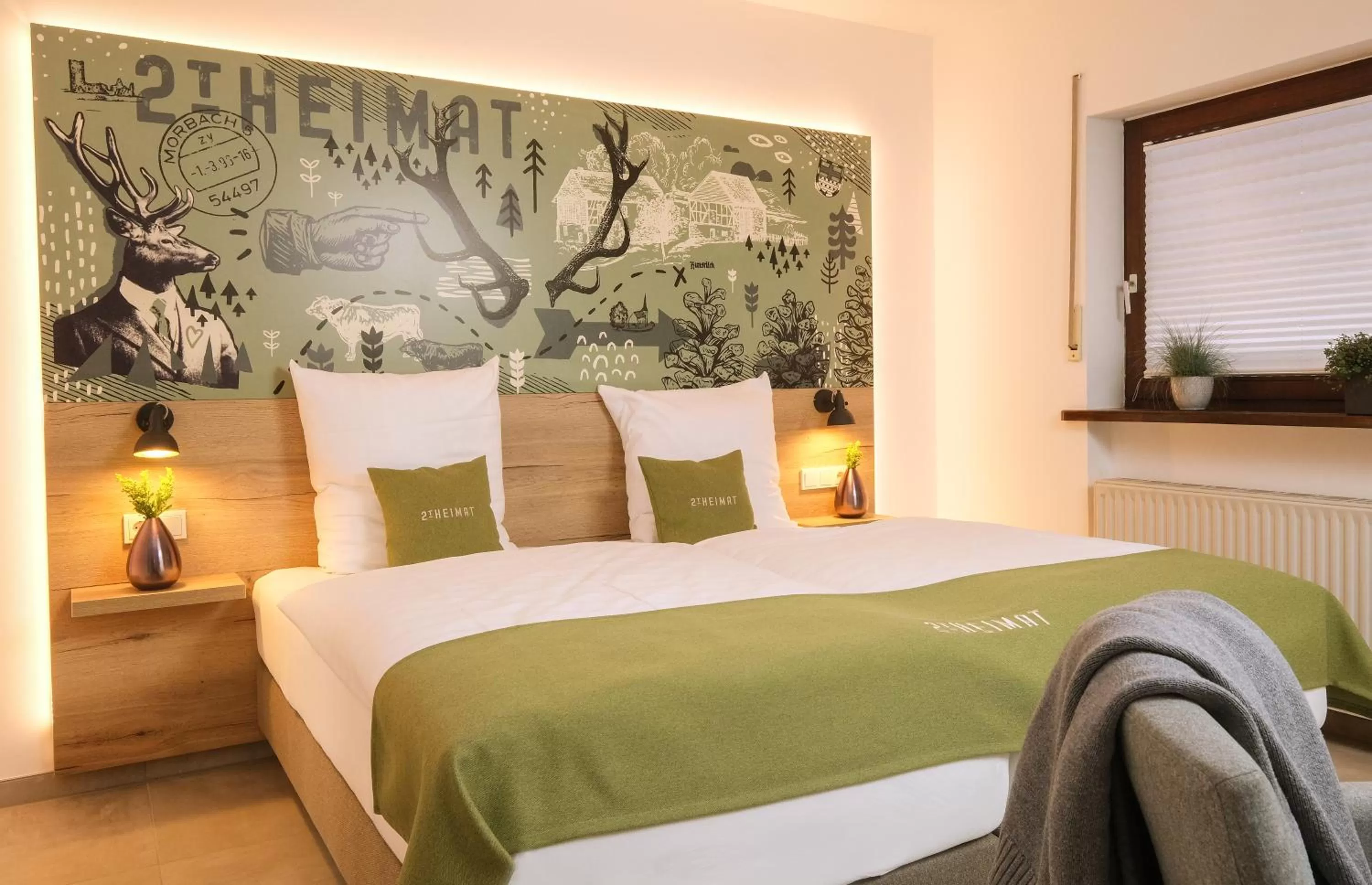 Bed in 2tHEIMAT - Hotel & Restaurant