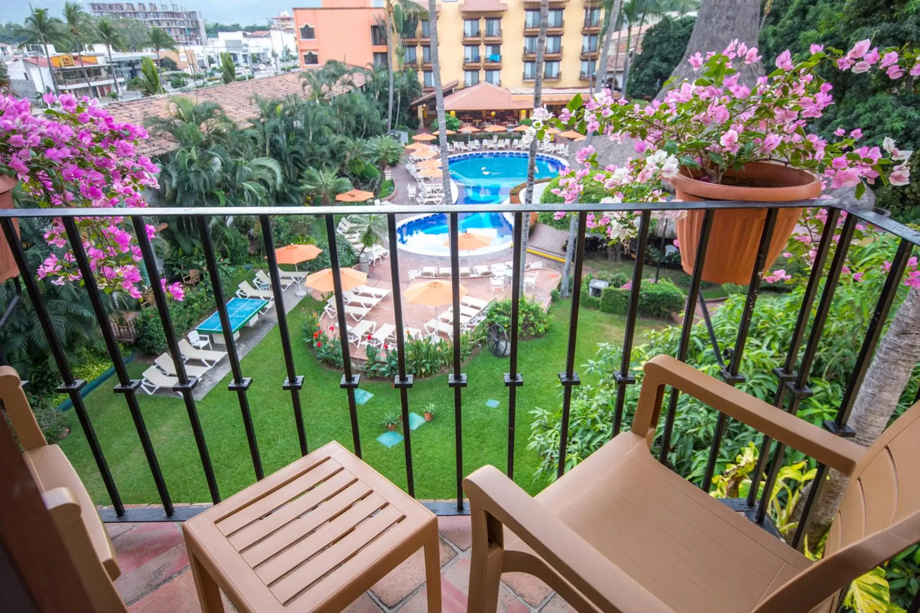 Balcony/Terrace, Pool View in Hacienda Buenaventura Hotel & Mexican Charm - All Inclusive