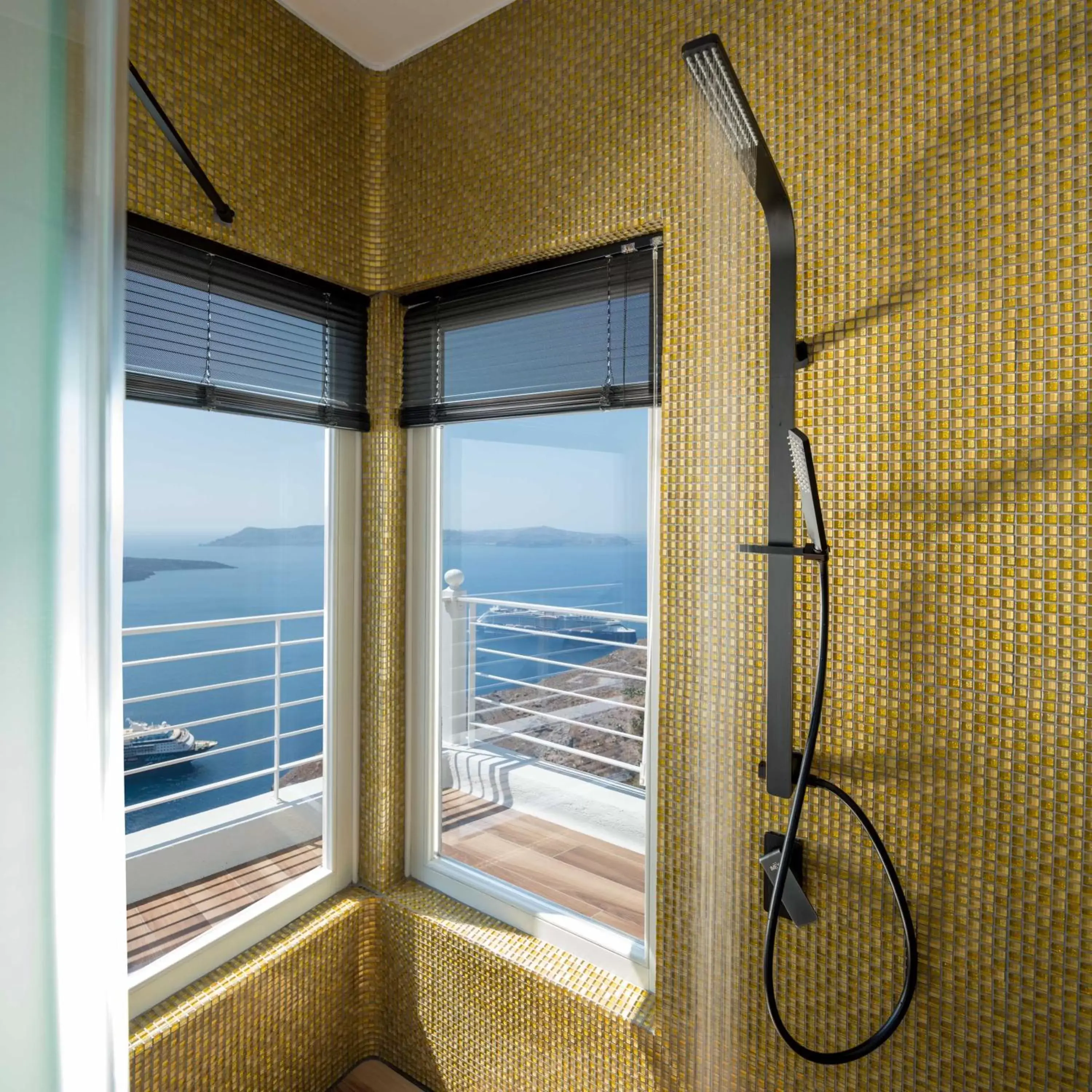 Shower, Sea View in Nefeles Luxury Suites