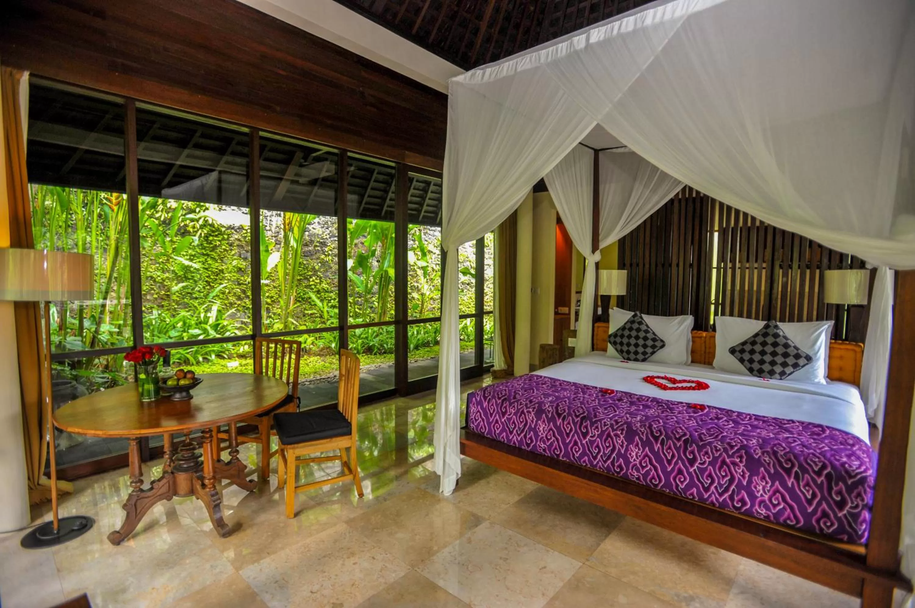 View (from property/room), Bed in Komaneka at Bisma Ubud