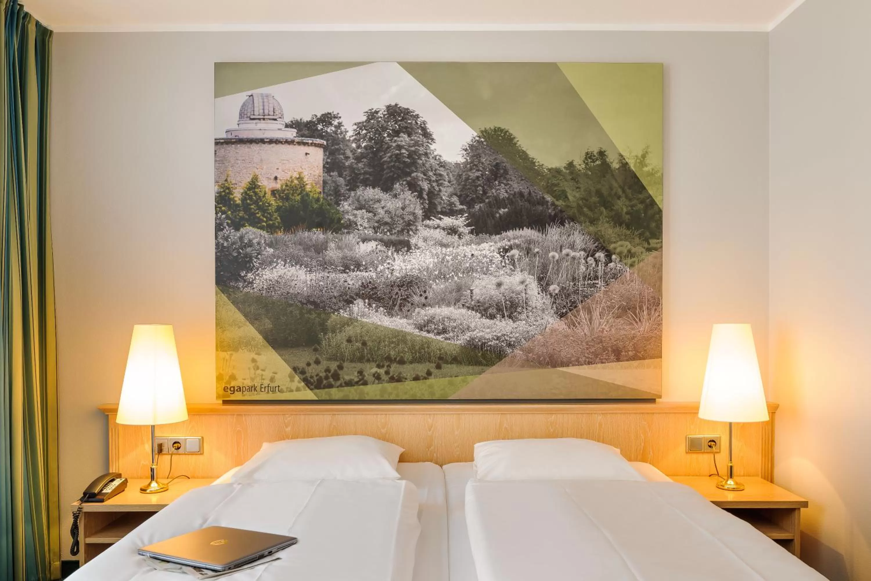 Decorative detail, Bed in Mercure Hotel Erfurt Altstadt