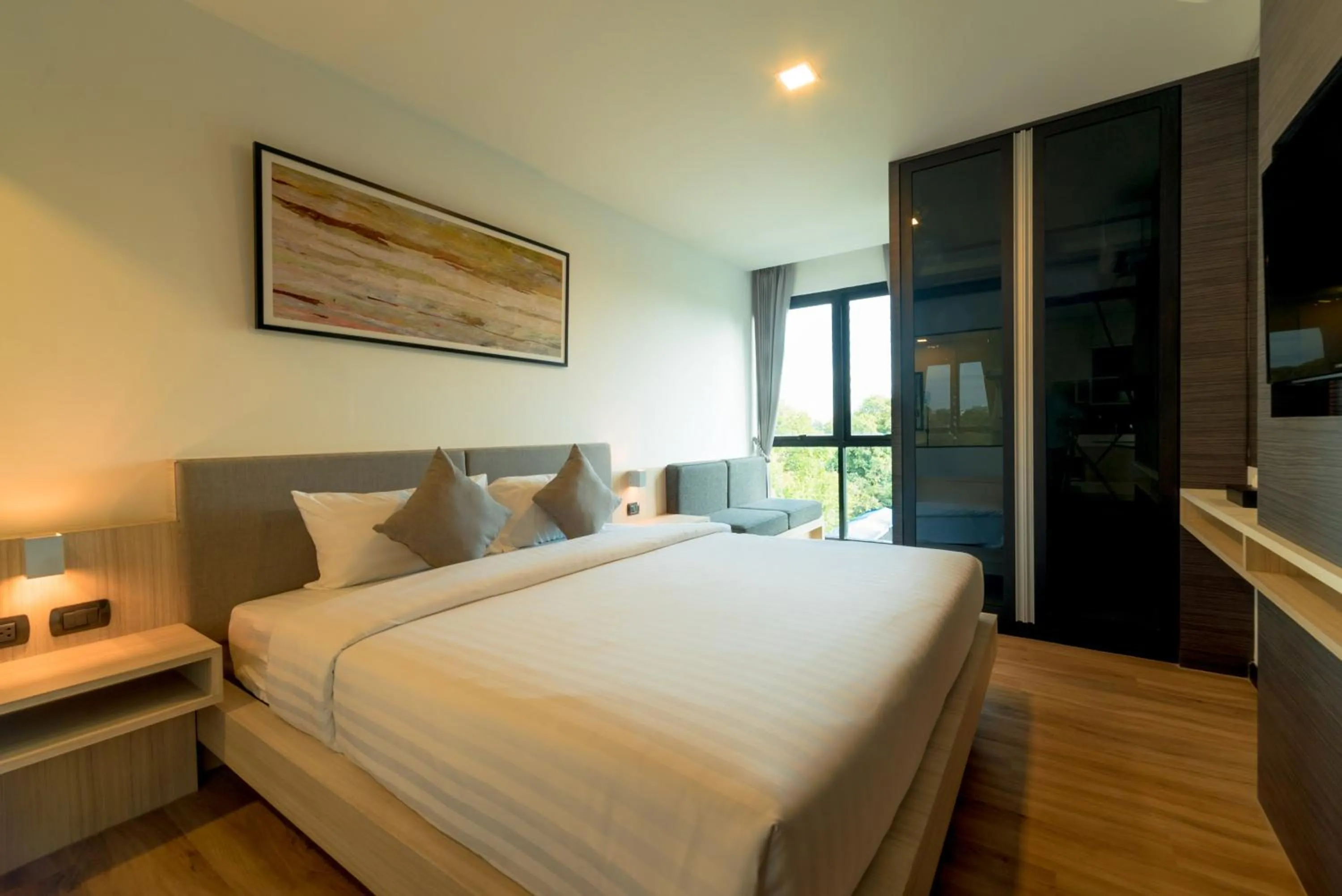 Decorative detail, Bed in Pause and Play Hotel