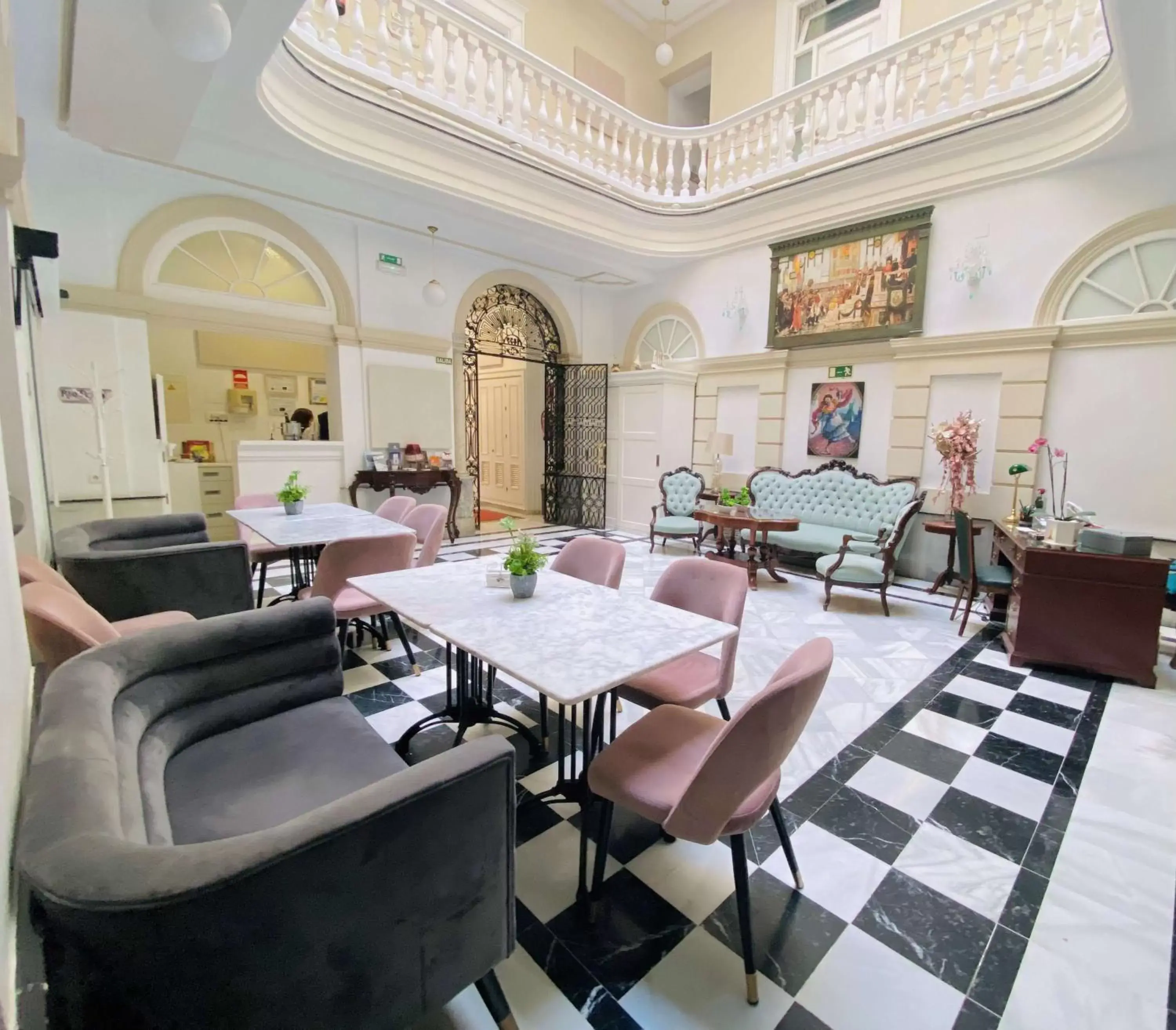 Lobby or reception, Restaurant/Places to Eat in Hotel Las Cortes De Cádiz