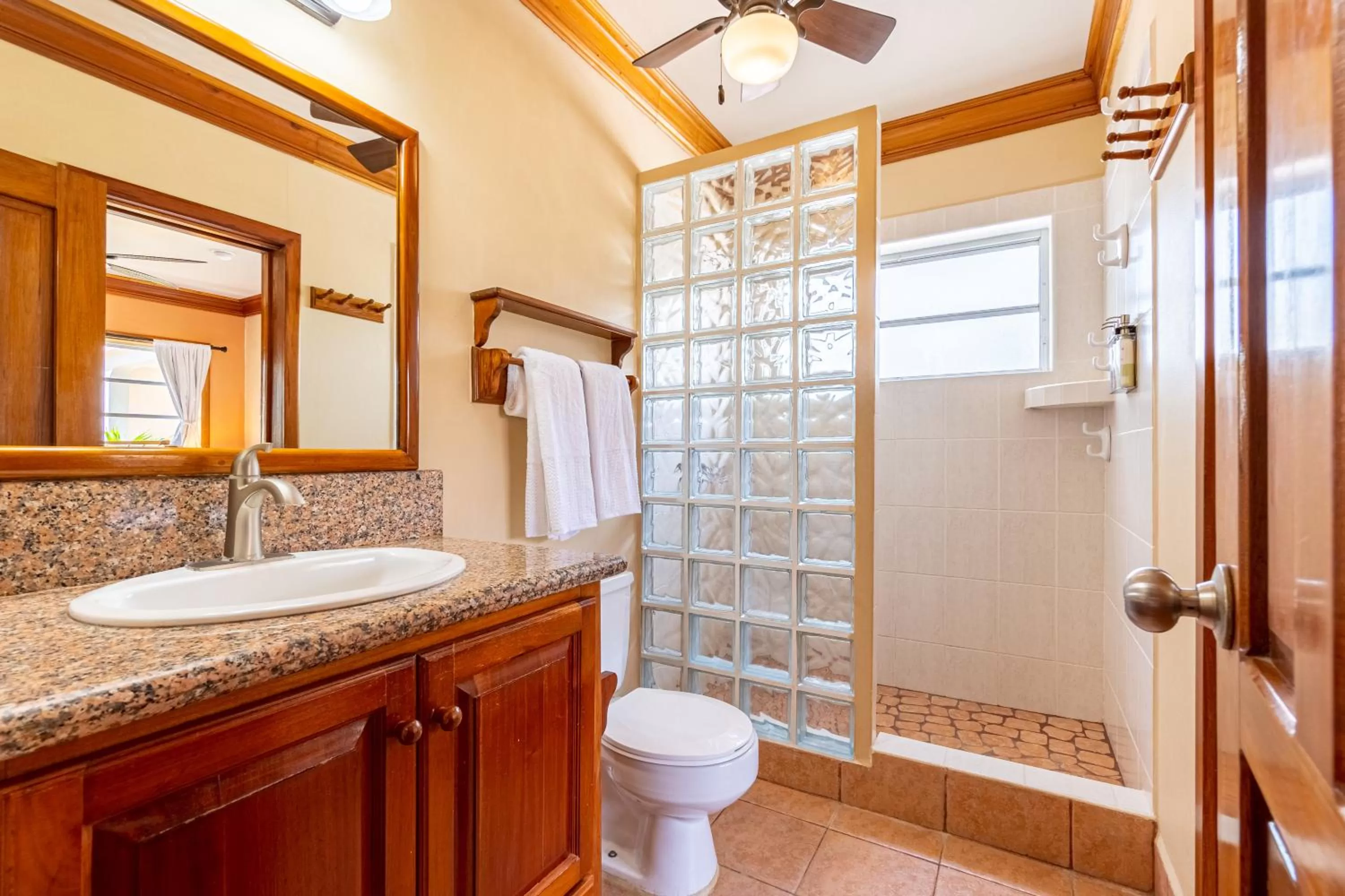 Shower in Belizean Shores Resort