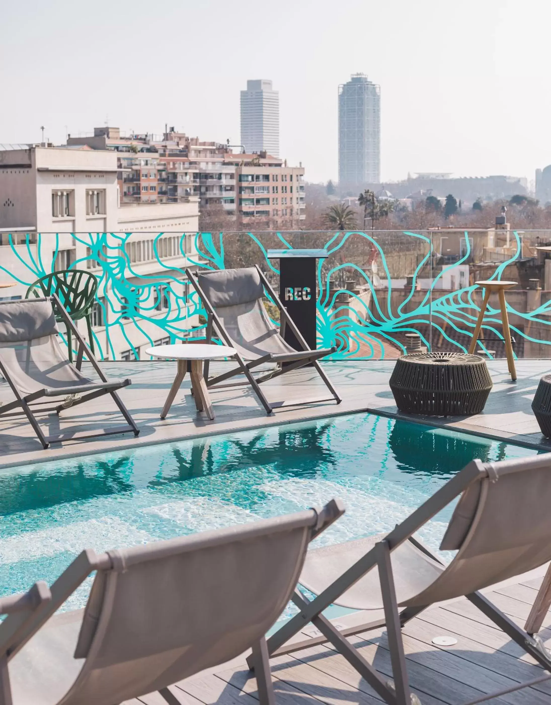 Pool view, Swimming Pool in Hotel Rec Barcelona - Adults Only
