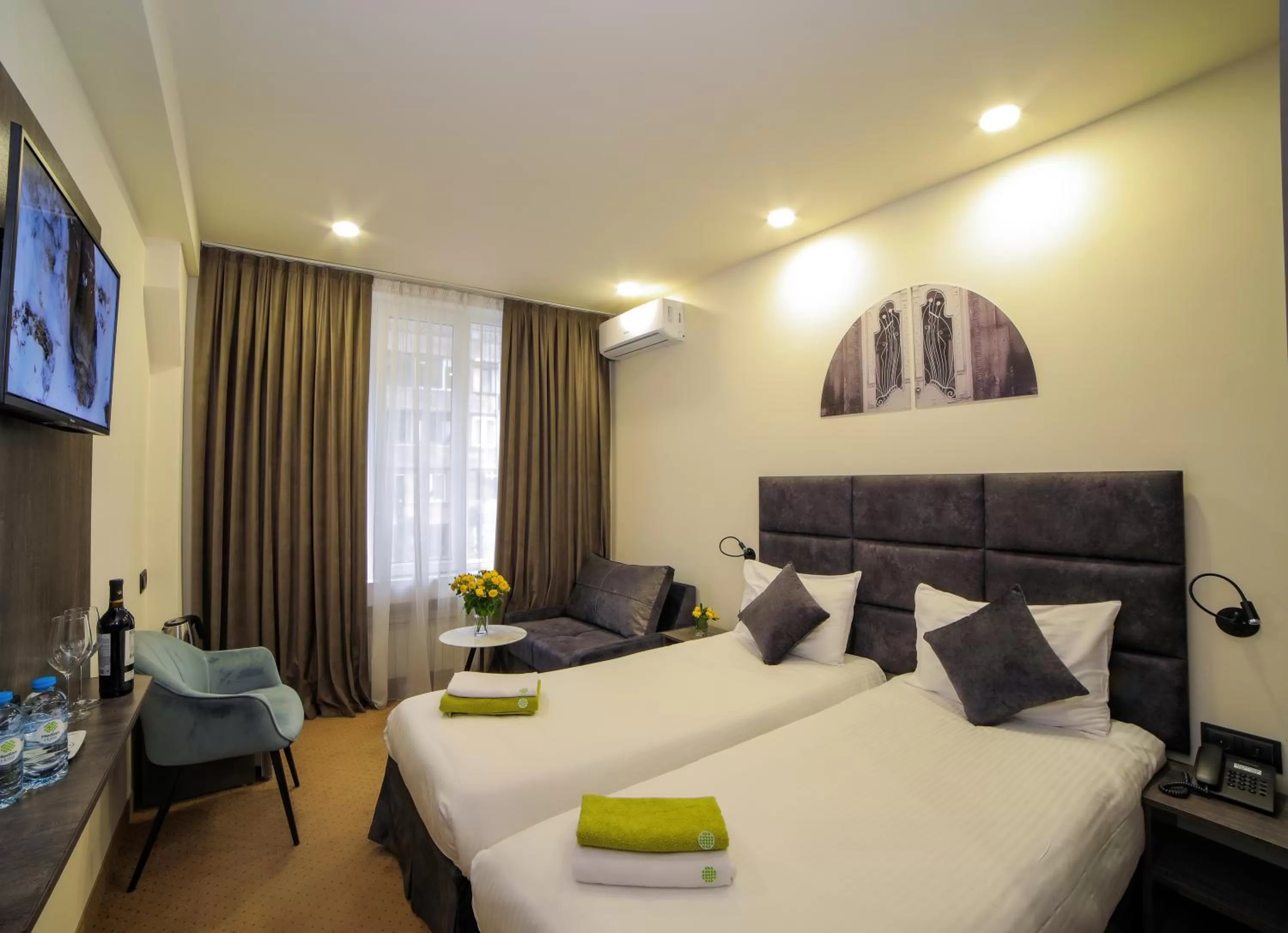 Bed in Median Hotel, City Center Yerevan