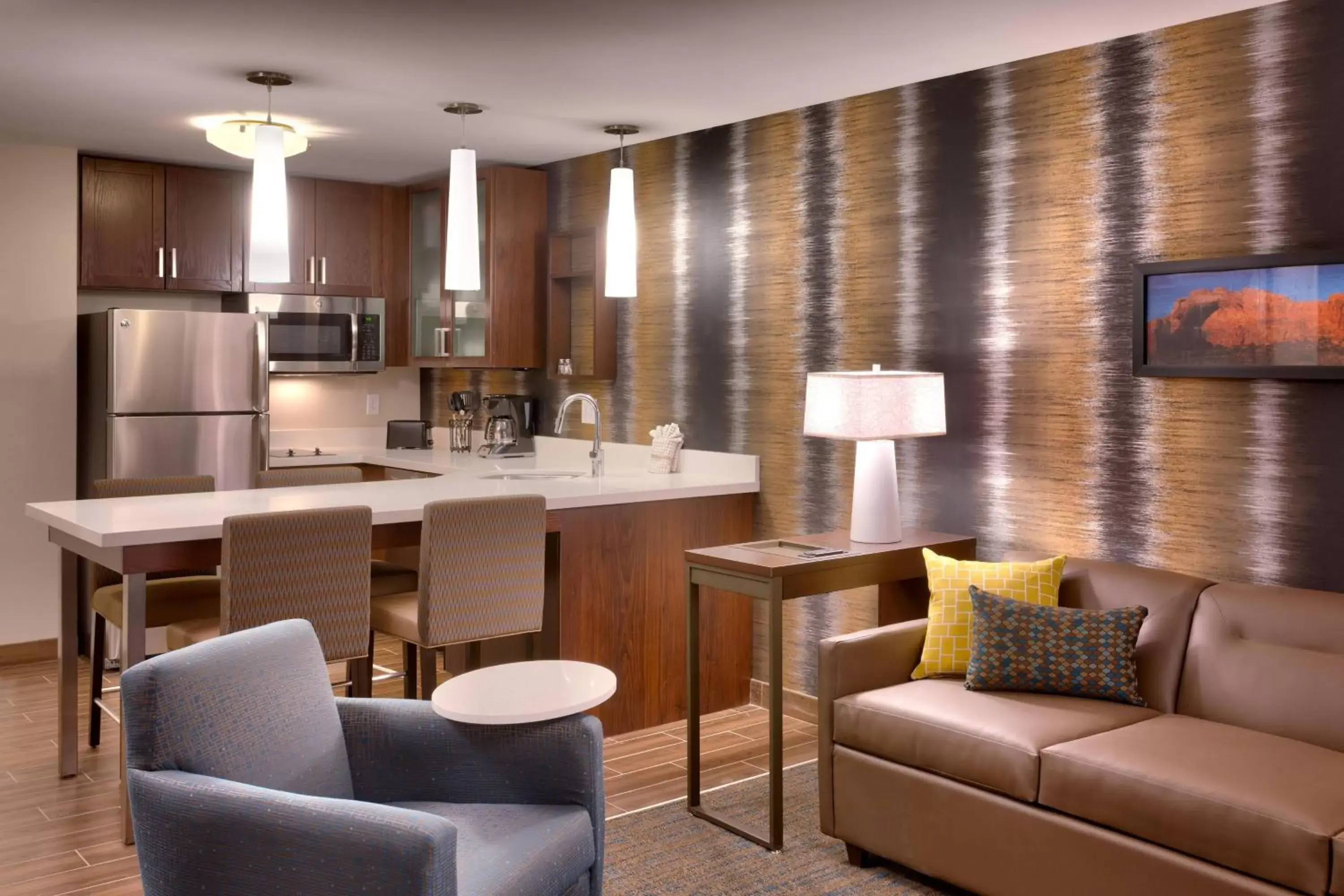Kitchen or kitchenette, Seating Area in Residence Inn by Marriott Salt Lake City-West Jordan