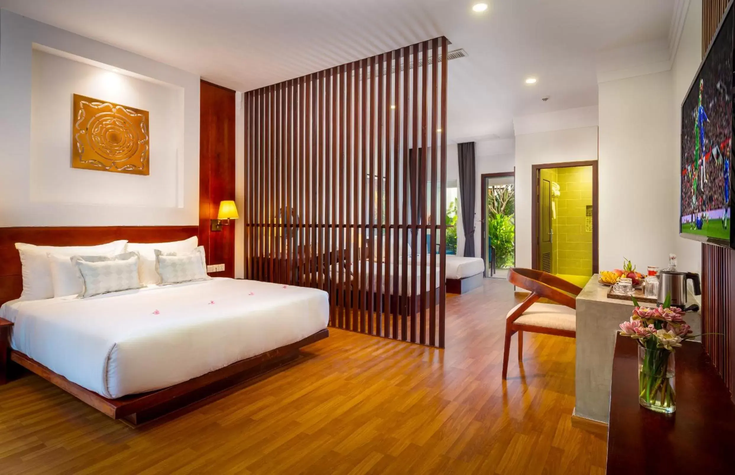 Bed in Sabara Angkor Resort & Spa