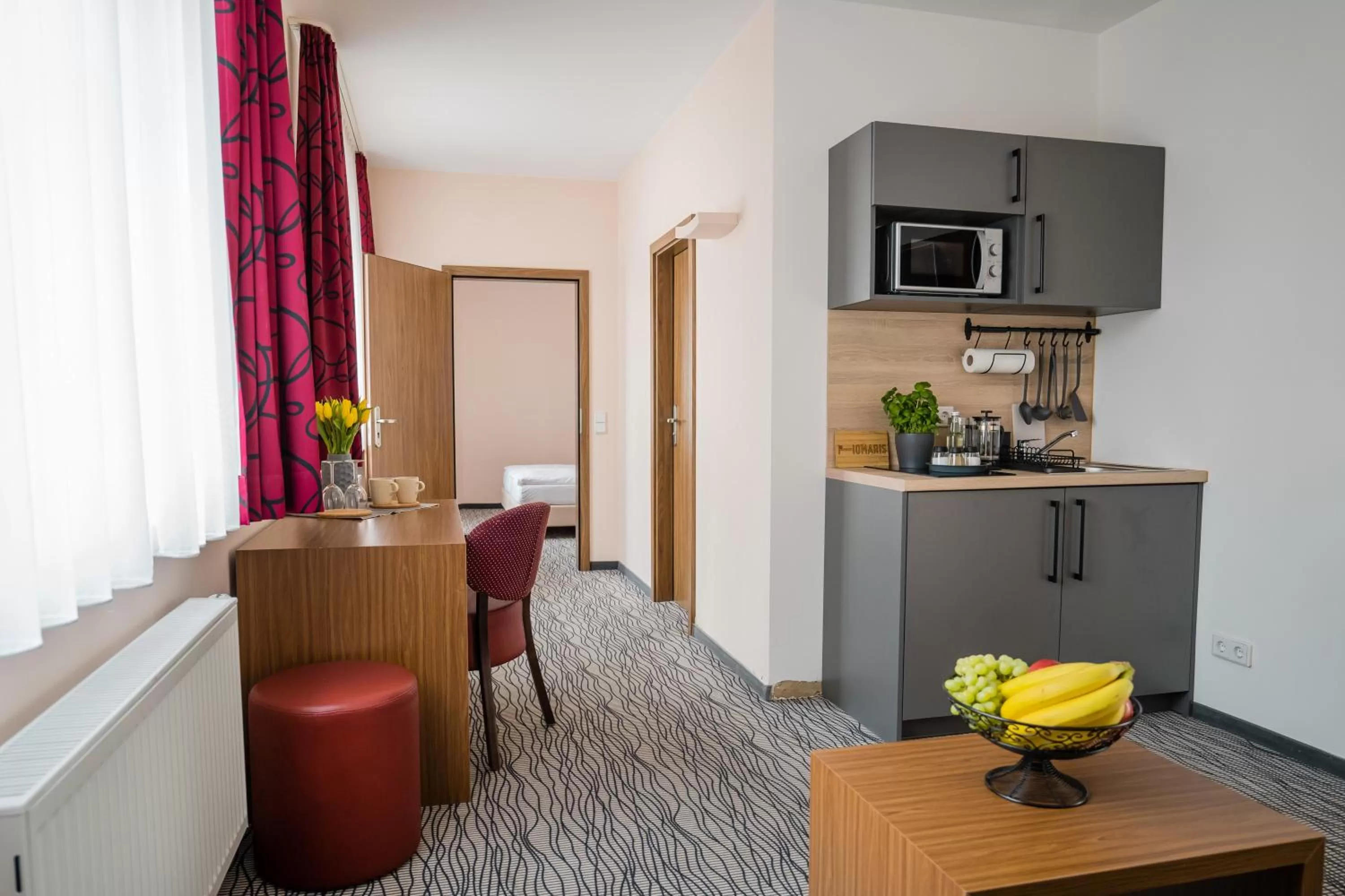 Kitchen or kitchenette in Point Hotel Apartments and Rooms