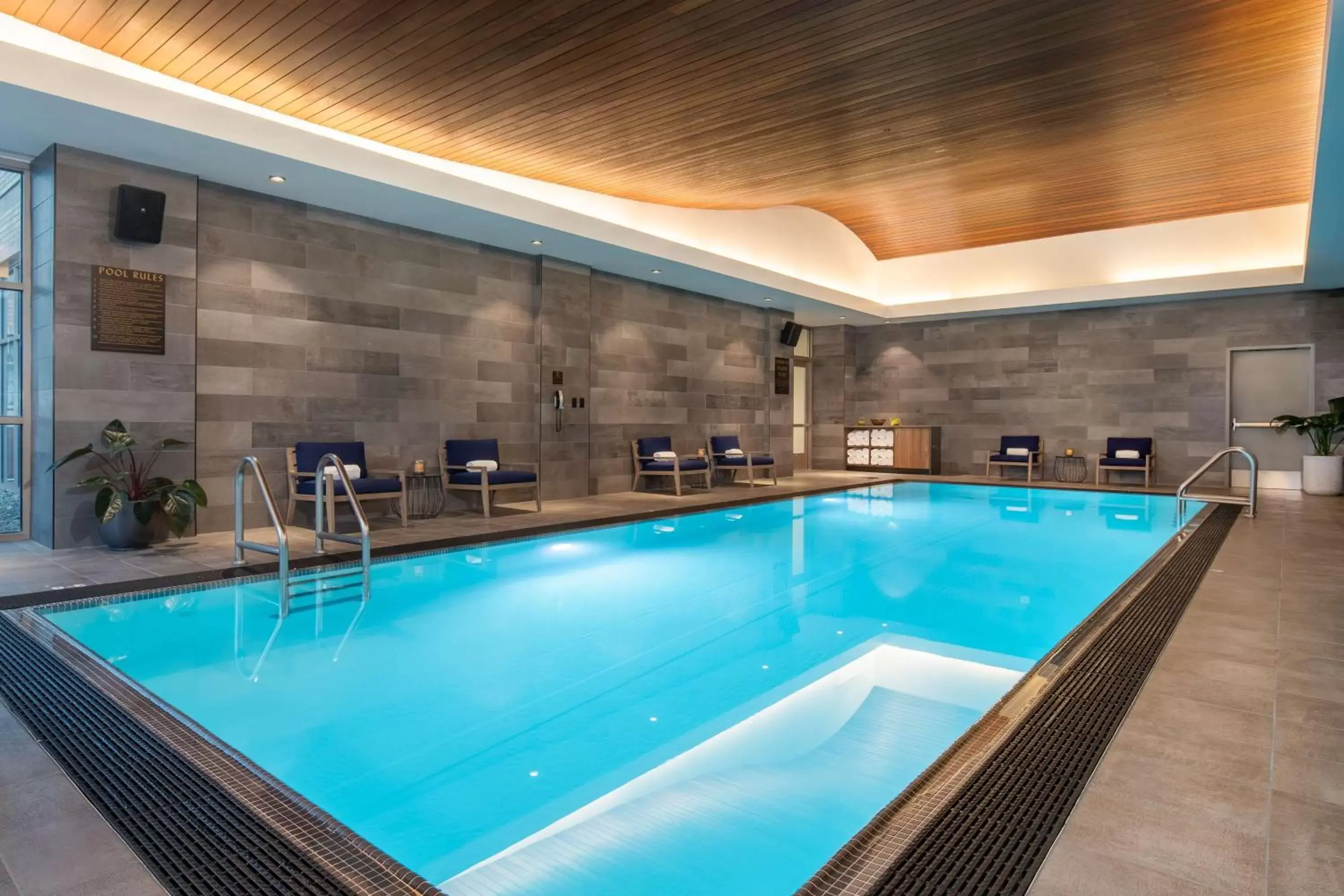 Pool view in The Duniway Portland, A Hilton Hotel Pool view in The Duniway Portland, A Hilton Hotel